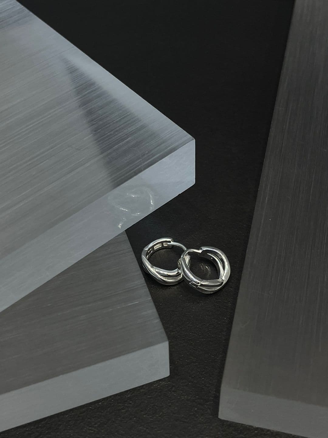 Silver 925 One-Touch Double-Strand Wave Earrings E260778772 - 이미지 4