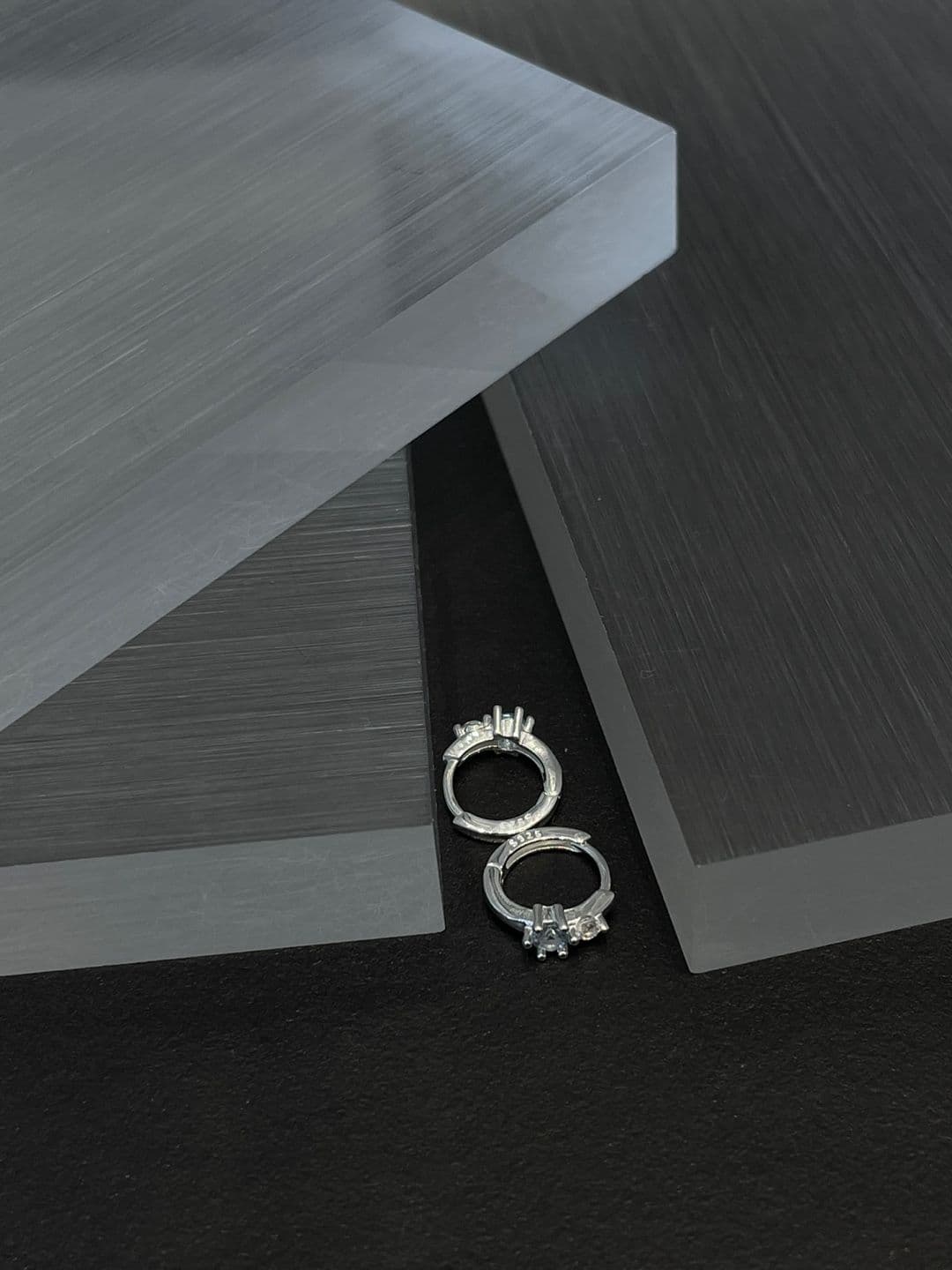 Silver 925 Blue Cubic One-Touch Earrings E260723281 - 이미지 7