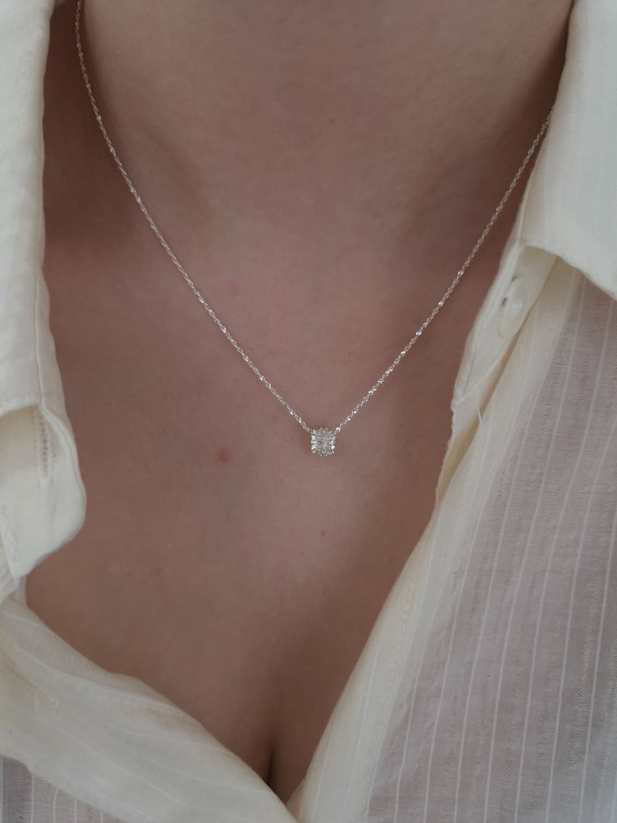 Silver 925 Cog Pendant Cutting Chain Necklace N260788280 - 이미지 4
