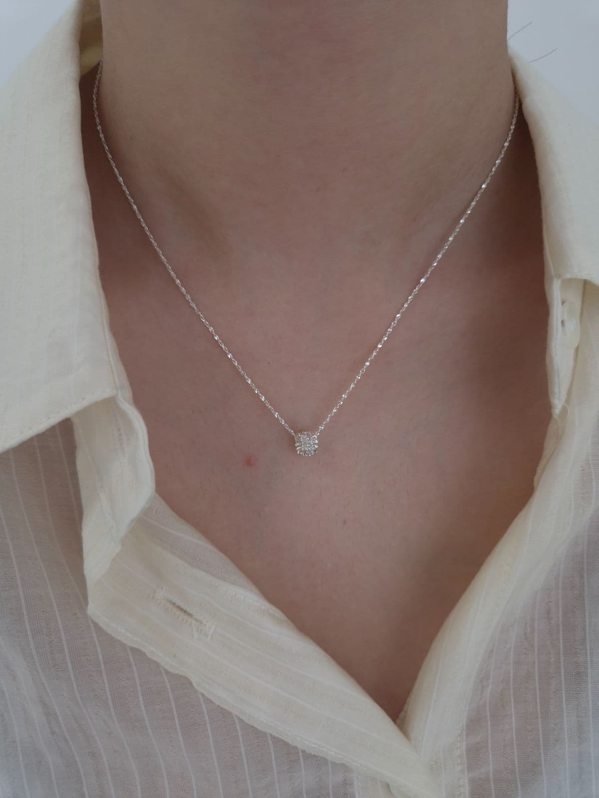 Silver 925 Cog Pendant Cutting Chain Necklace N260788280 - 이미지 3