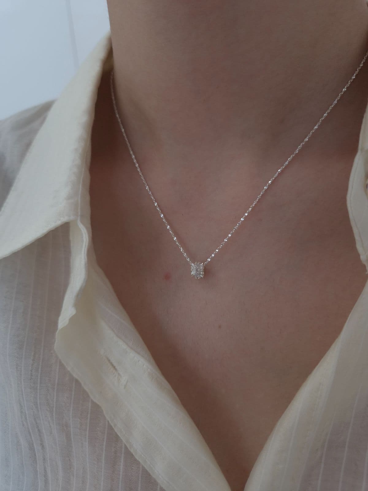 Silver 925 Cog Pendant Cutting Chain Necklace N260788280 - 이미지 2