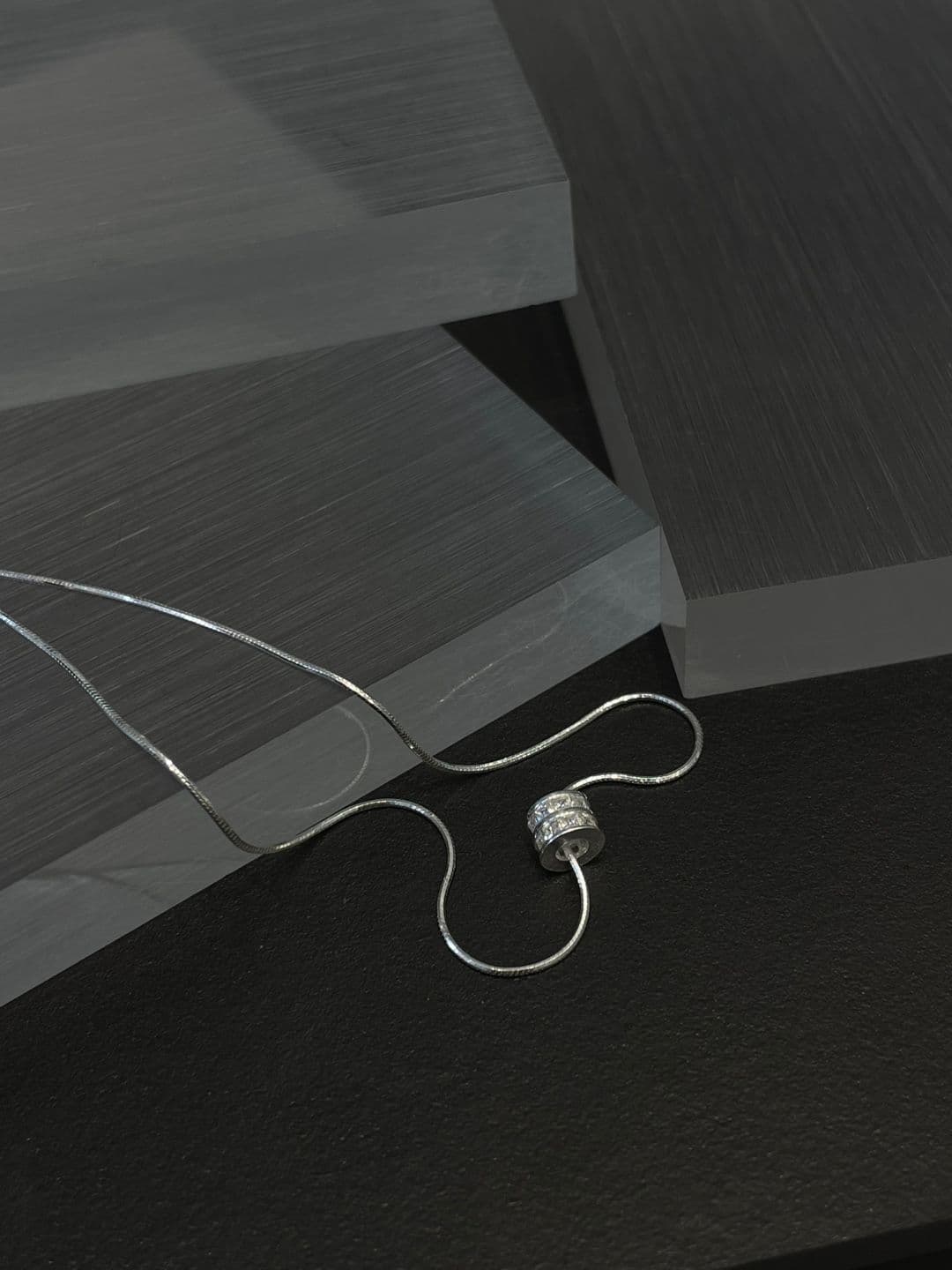 Silver 925 Cubic Ring Snake Chain 1mm Necklace N260786886 - 이미지 7