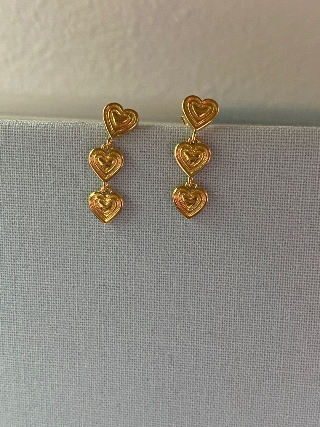 Silver 925 Heart Dangle Post Earrings E230214753 - 이미지 2