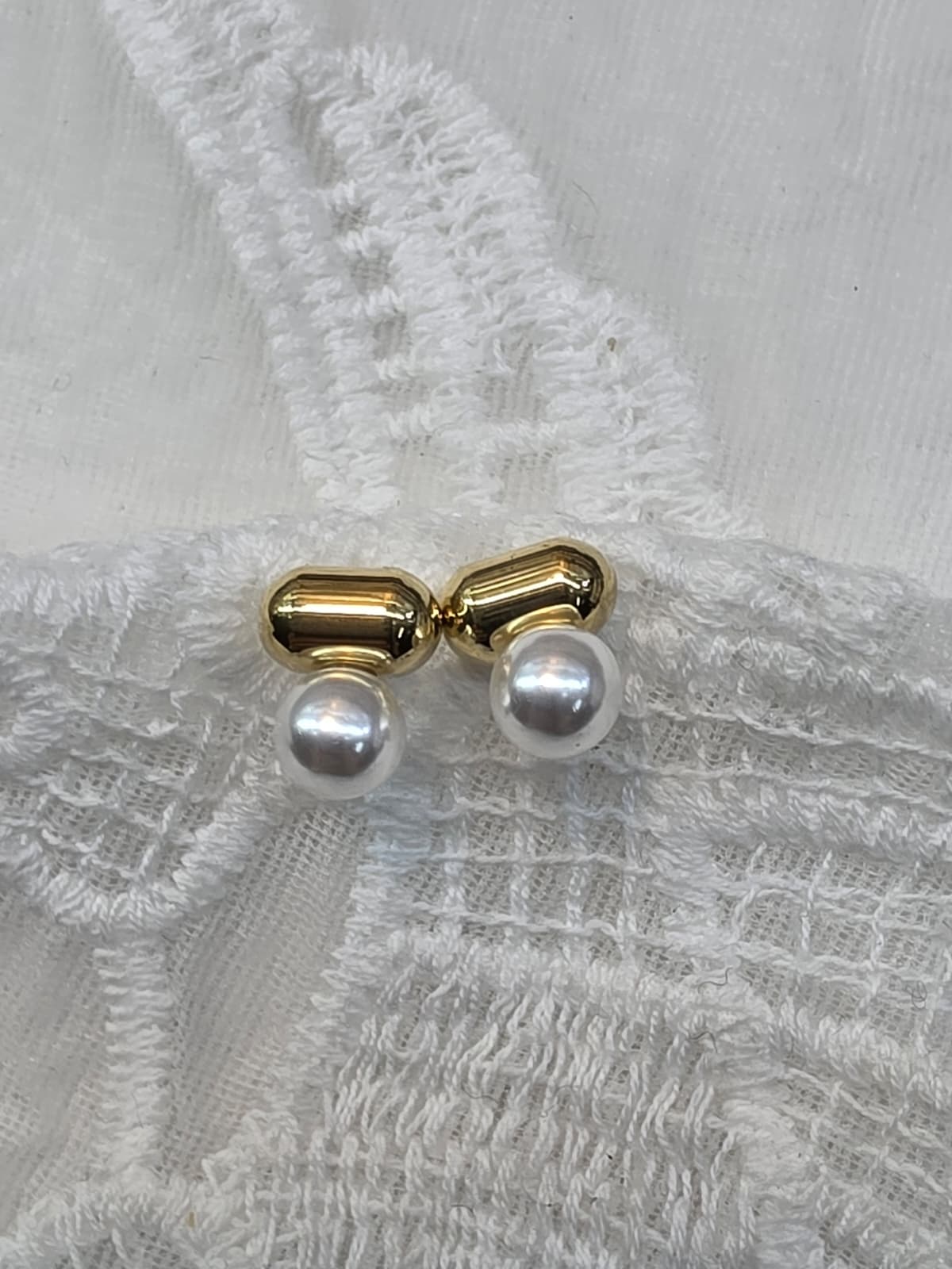 Bar pearl earrings - 이미지 3