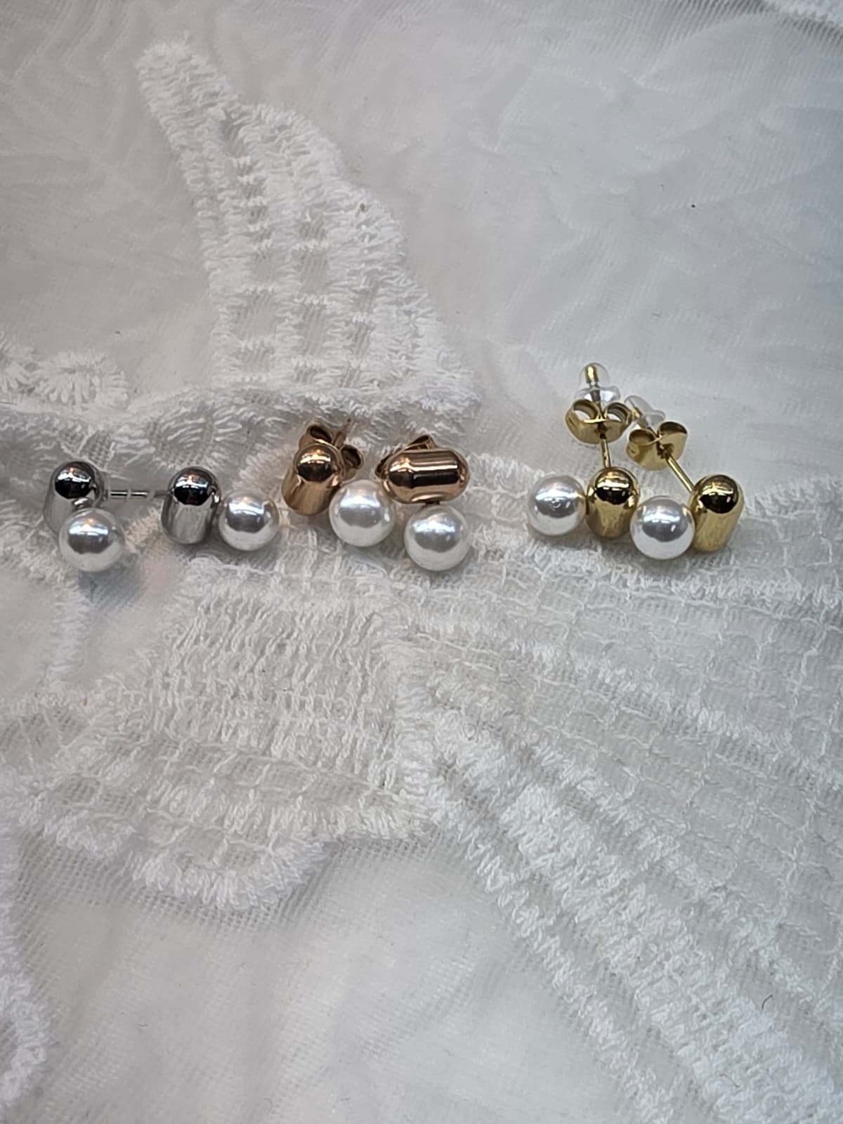 Bar pearl earrings - 이미지 1