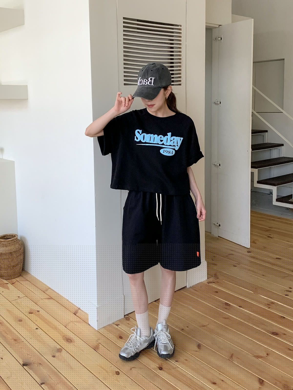 Puff Crop T-shirt (New Arrival Short Sleeve Summer Raglan Boxy Crop Top Puff Print) - 이미지 5