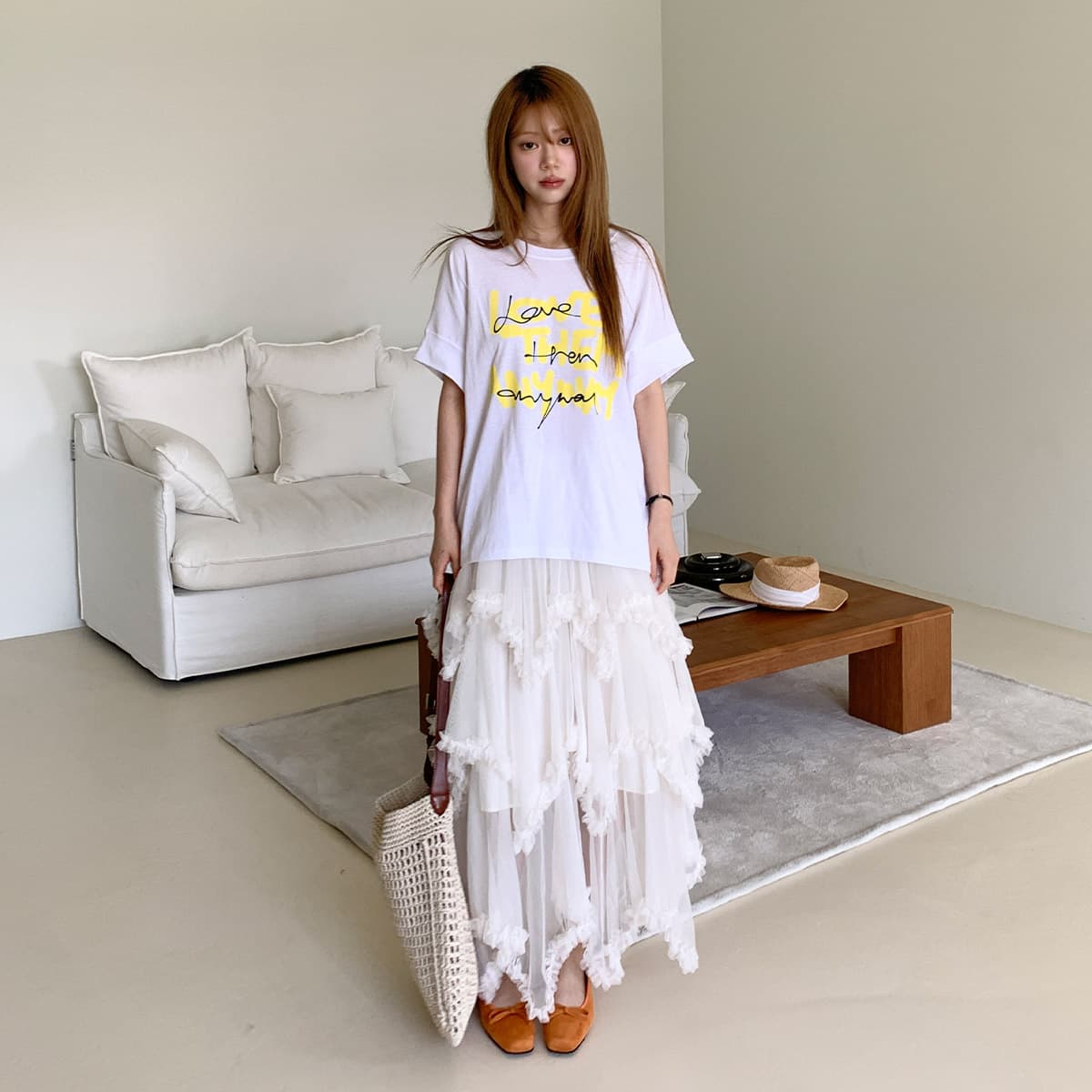 Oversized Single T-shirt (New Arrival Short Sleeve T-shirt Boxy T-shirt Oversized Loose Fit Cotton T-shirt) - 이미지 5
