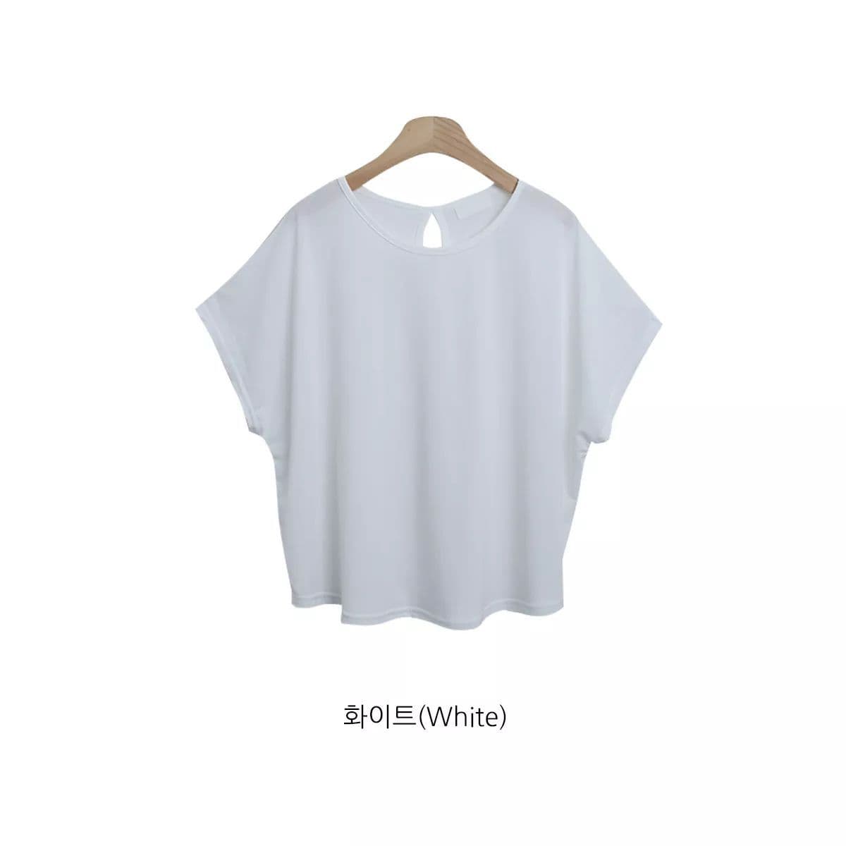 Back Slit Plum Blossom Tee (New Summer Arrival Loose Fit Cool Material Stingray Tee Hot Summer) - 이미지 12