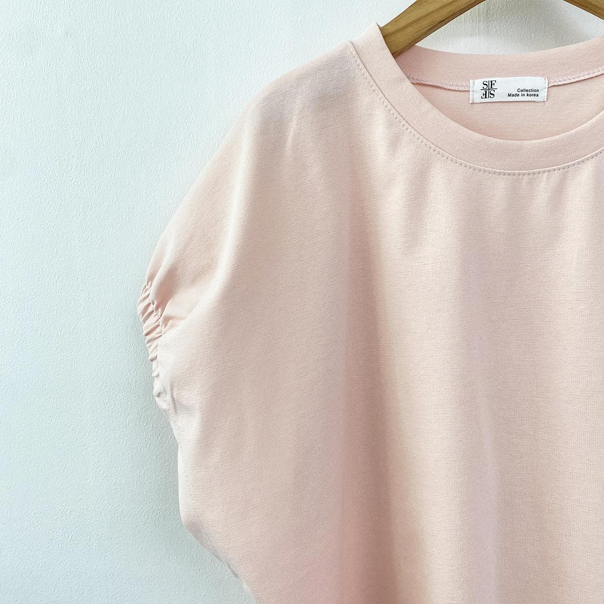 Elastic Sleeve T-shirt (New Summer Short Sleeve T-shirt, Stretch Sleeve Pleated Elastic Tee) - 이미지 15