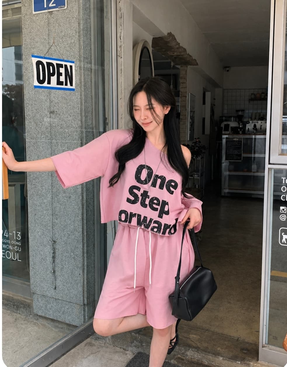 One-Step Set (New Summer Shorts Set, Short Sleeve T-shirt, Printed Crop Set) - 이미지 2