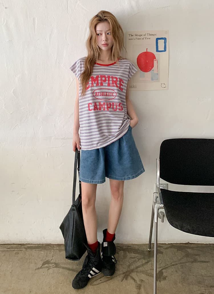 Dream Sleeveless (New Summer Sleeveless Layered Sleeveless Top Striped Boxy Sleeveless) - 이미지 3