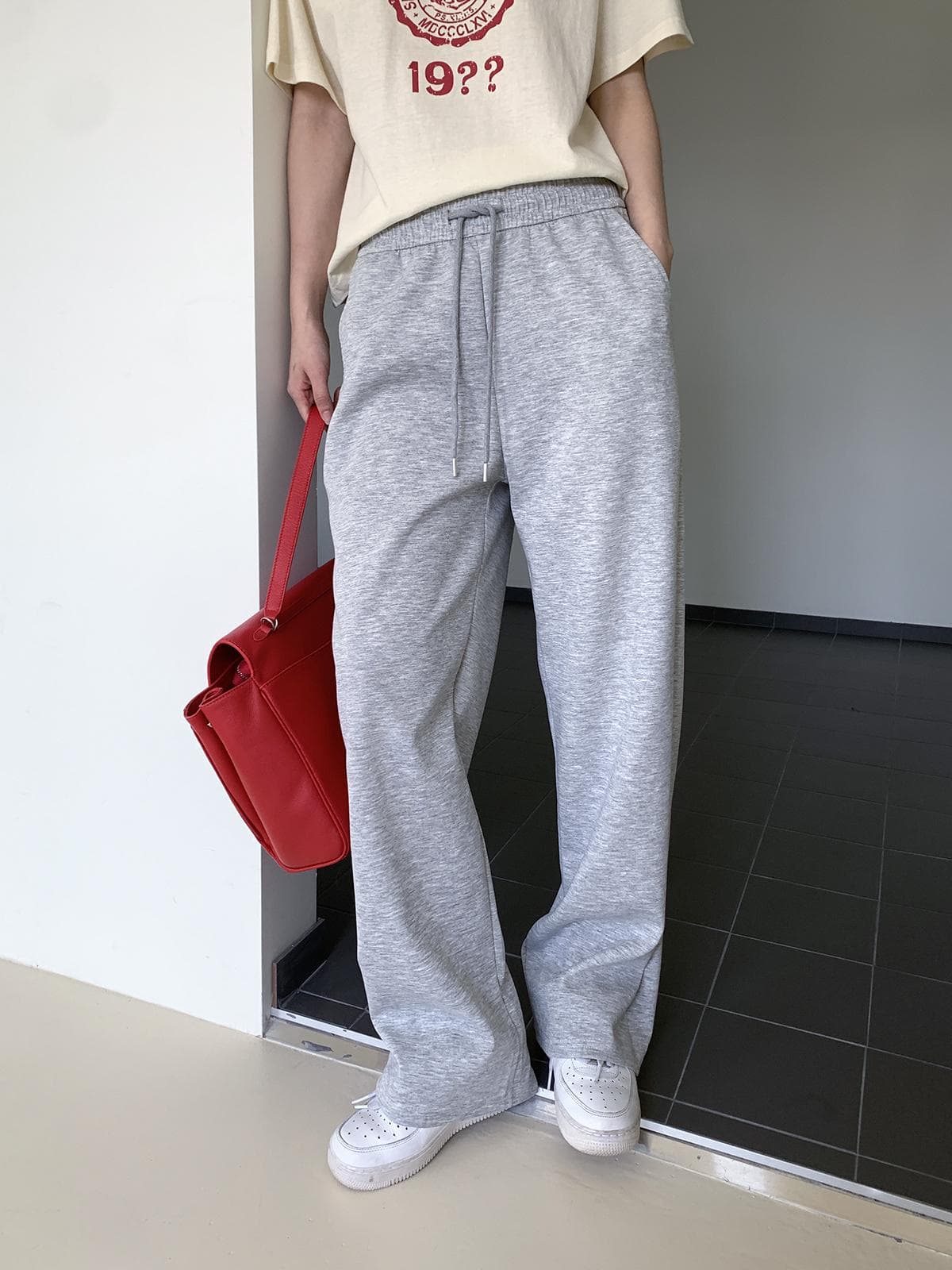 Pastel Wide-leg Pants (New Flowy Pants, Wide Pants, Straight Wide Pants, Elastic Waist Pants) - 이미지 2