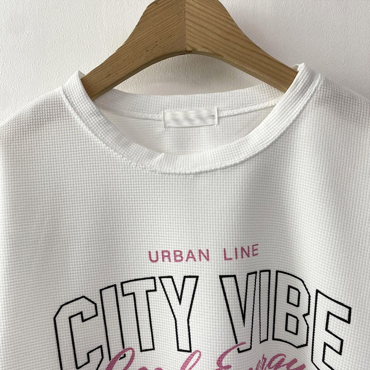 Waffle Print T-shirt (New Summer Short Sleeve T-shirt, Crop Top, Casual Print T-shirt) - 이미지 12