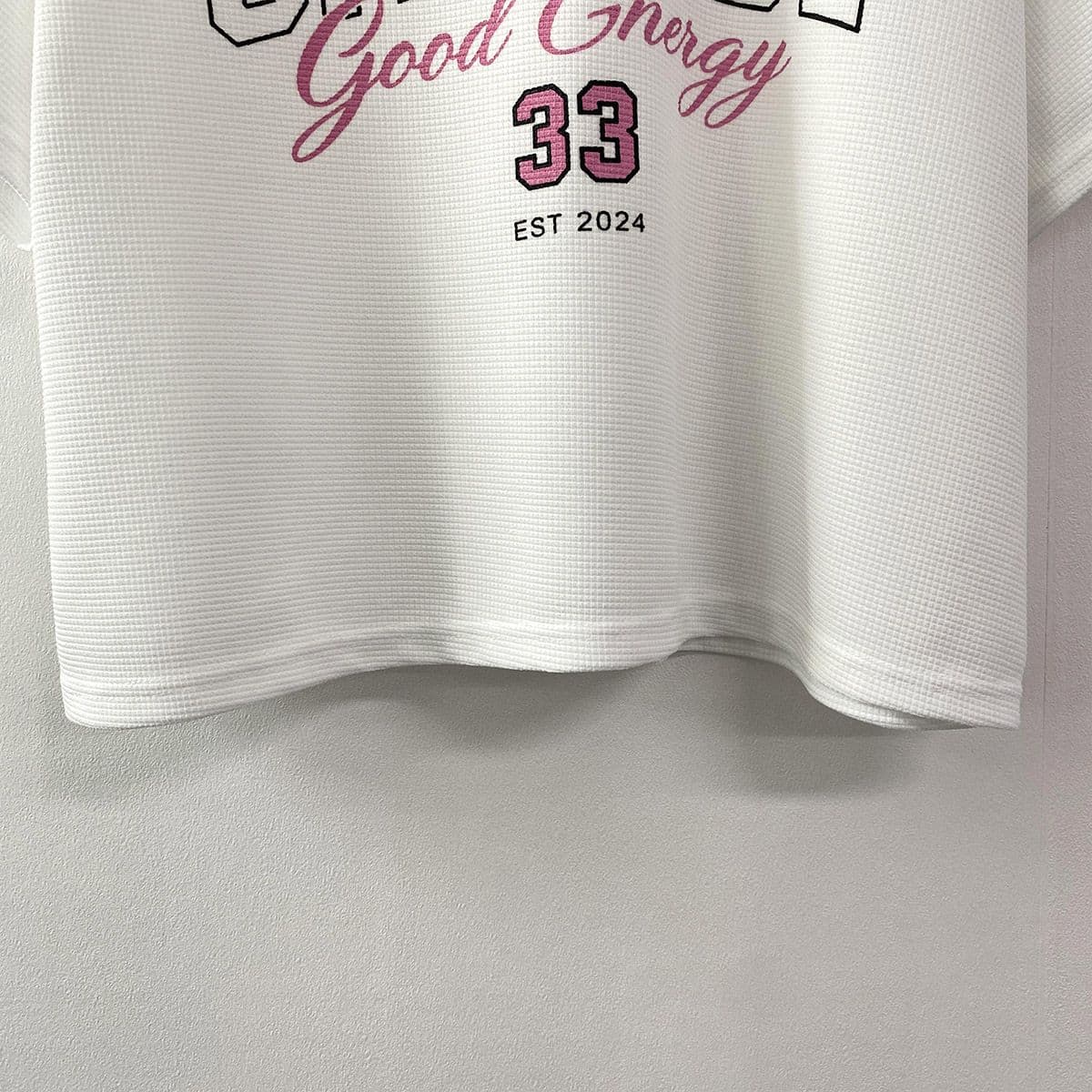 Waffle Print T-shirt (New Summer Short Sleeve T-shirt, Crop Top, Casual Print T-shirt) - 이미지 15