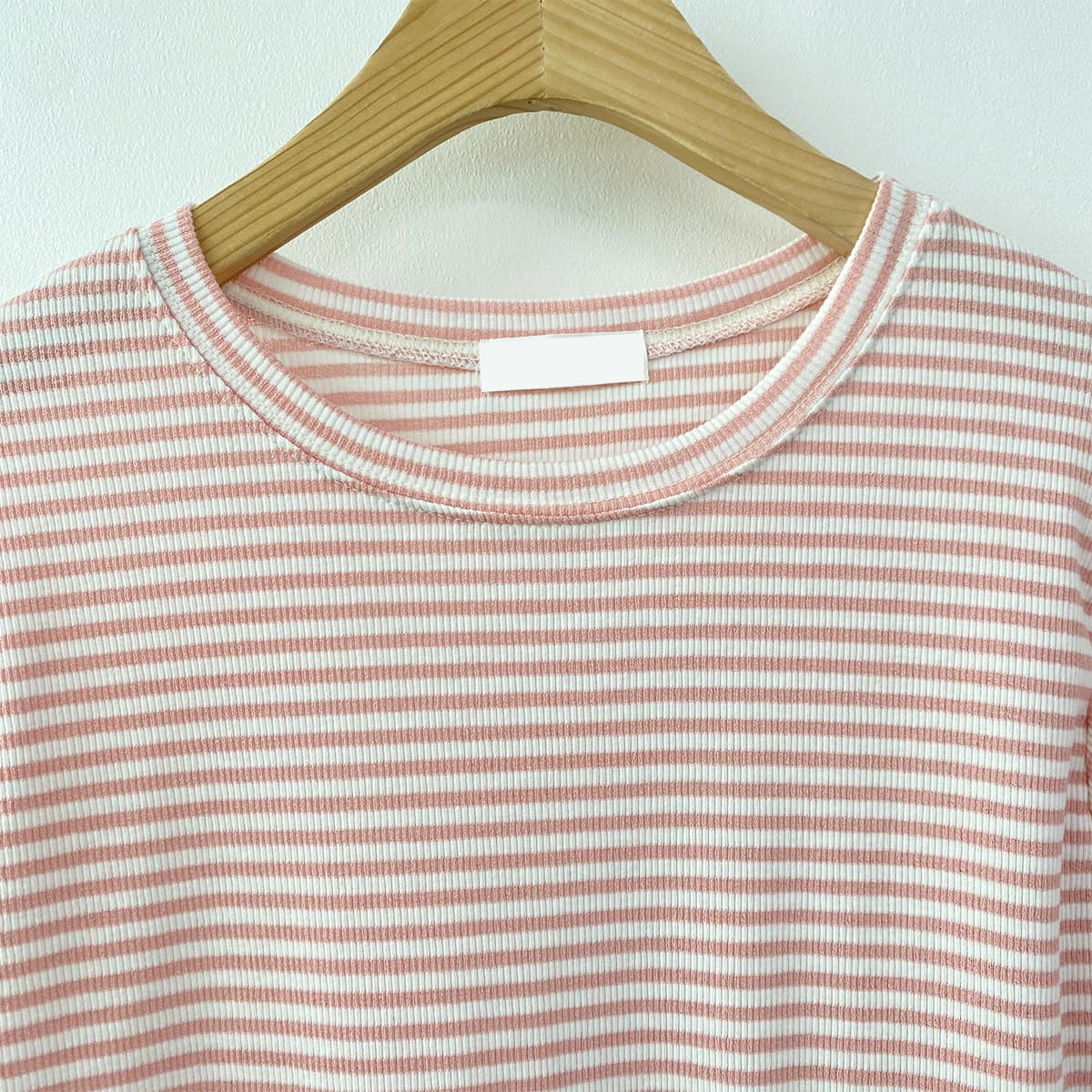Cocktail Striped T-shirt (New Summer Short Sleeve T-shirt, Basic Striped T-shirt, Ribbed Spandex) - 이미지 15