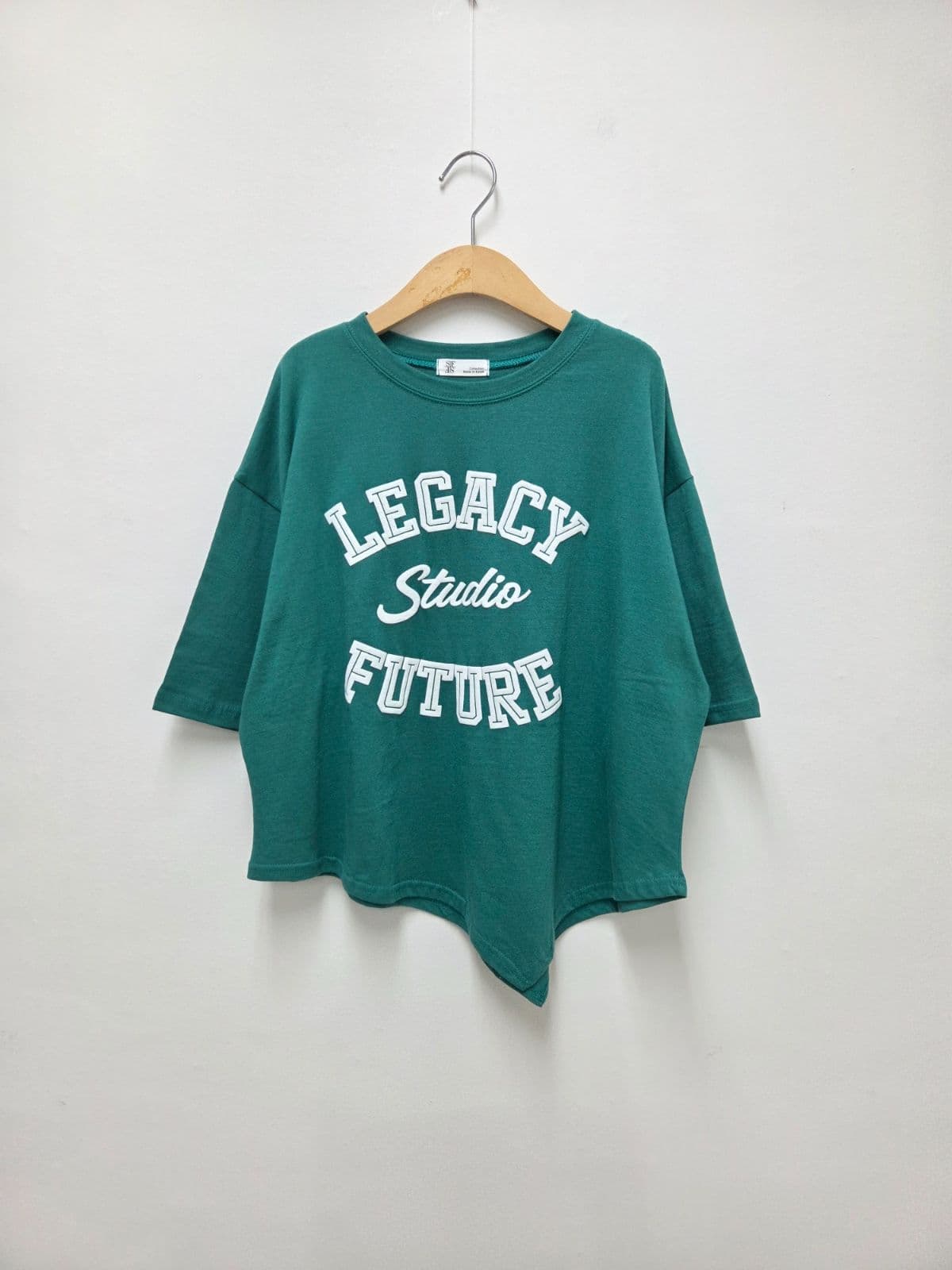 Asymmetrical Print T-shirt (New Summer Short Sleeve T-shirt Boxy T-shirt Cotton T-shirt Round Neck Printed T-shirt) - 이미지 9