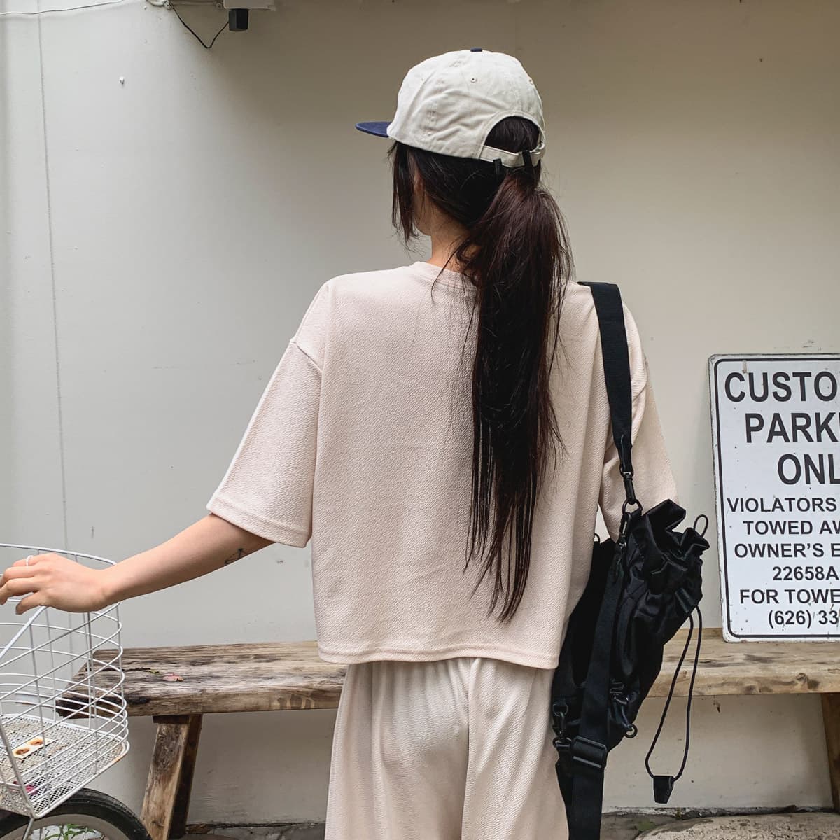 Tes Asymmetrical T-shirt (New Summer Asymmetrical Short Sleeve T-shirt Tailored Spandex) - 이미지 6