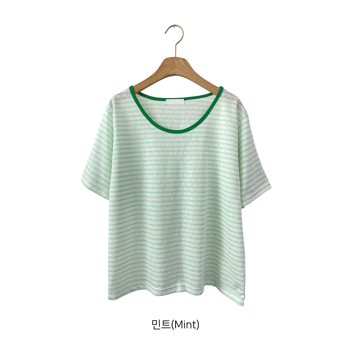 Flex Striped T-shirt (New Summer Short Sleeve T-shirt Basic T-shirt Drop Shoulder Striped T-shirt) - 이미지 10