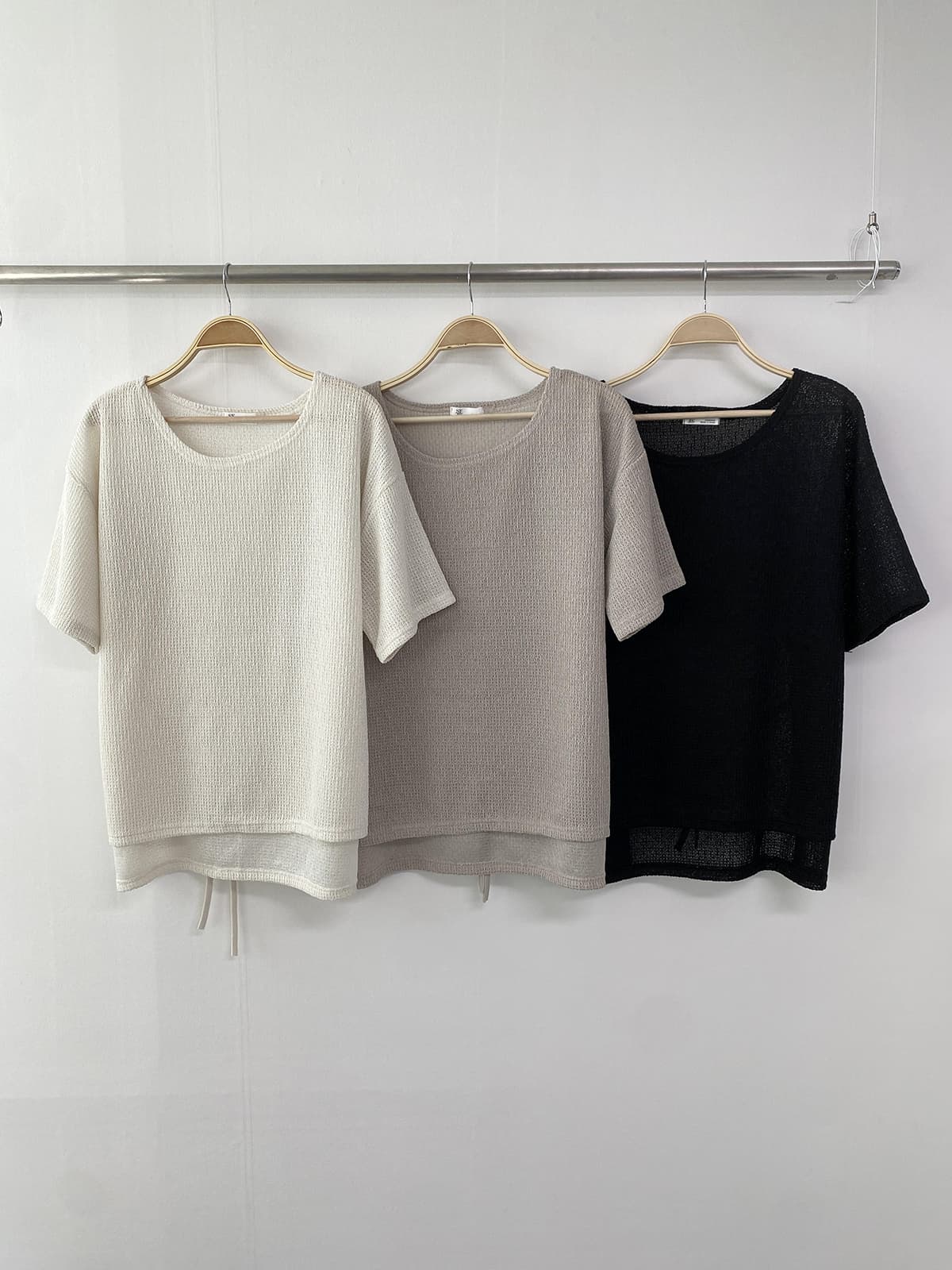 Long Tie Knit (New Short Sleeve T-shirt, Knit, Summer Knit Fabric) - 이미지 7