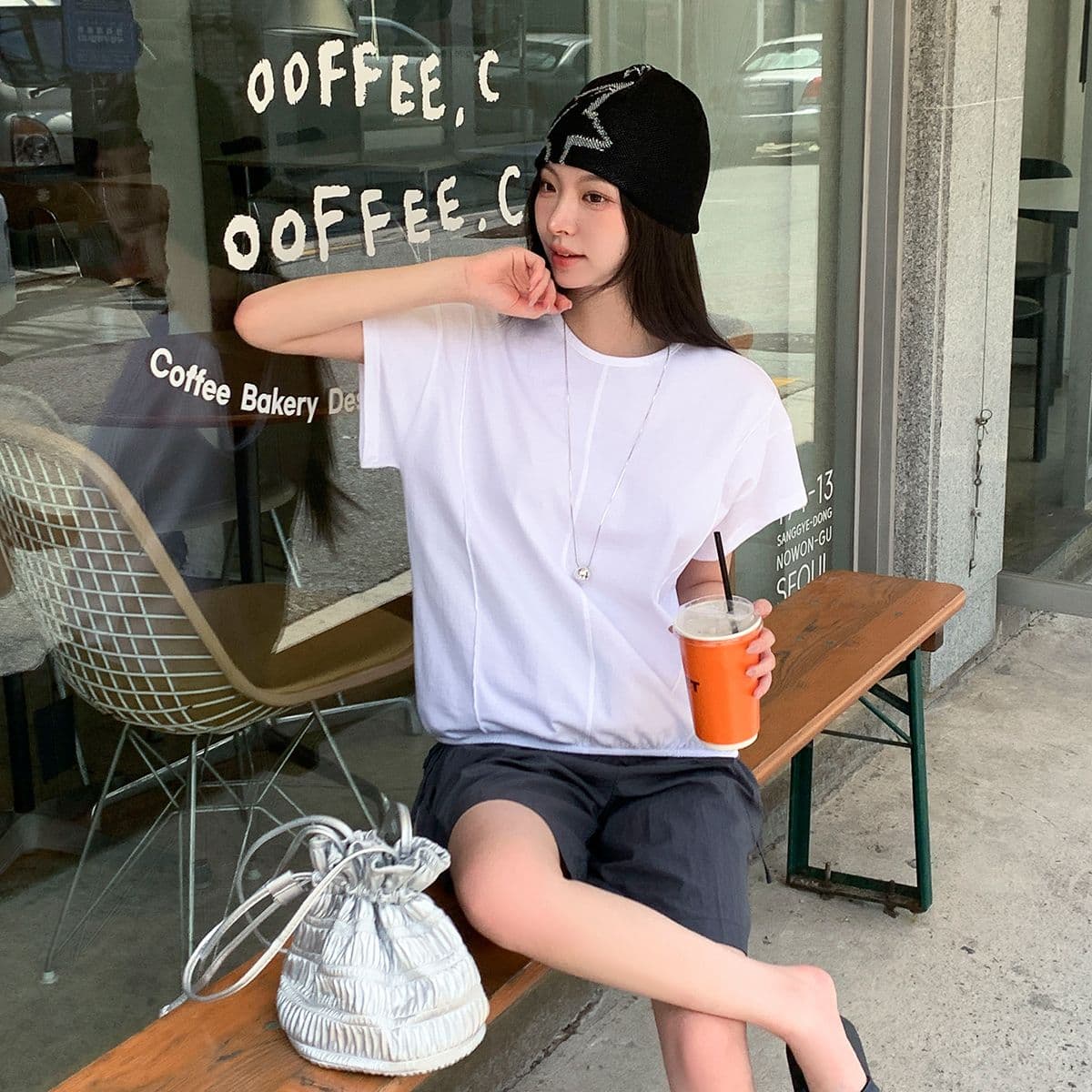 Pintuck Banding T-shirt (New Summer Short Sleeve T-shirt, Banding T-shirt, Cap Sleeve, Round Neck) - 이미지 5