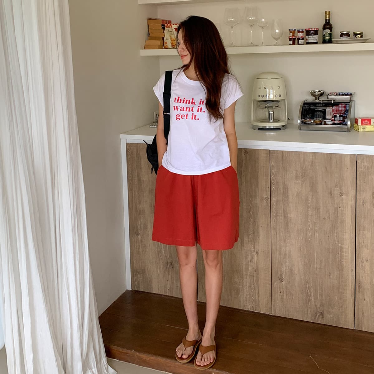 It's Printed T-shirt (New Short Sleeve T-shirt, Printed T-shirt, Summer Asymmetrical T-shirt, Sleeveless Sleeveless Top) - 이미지 6