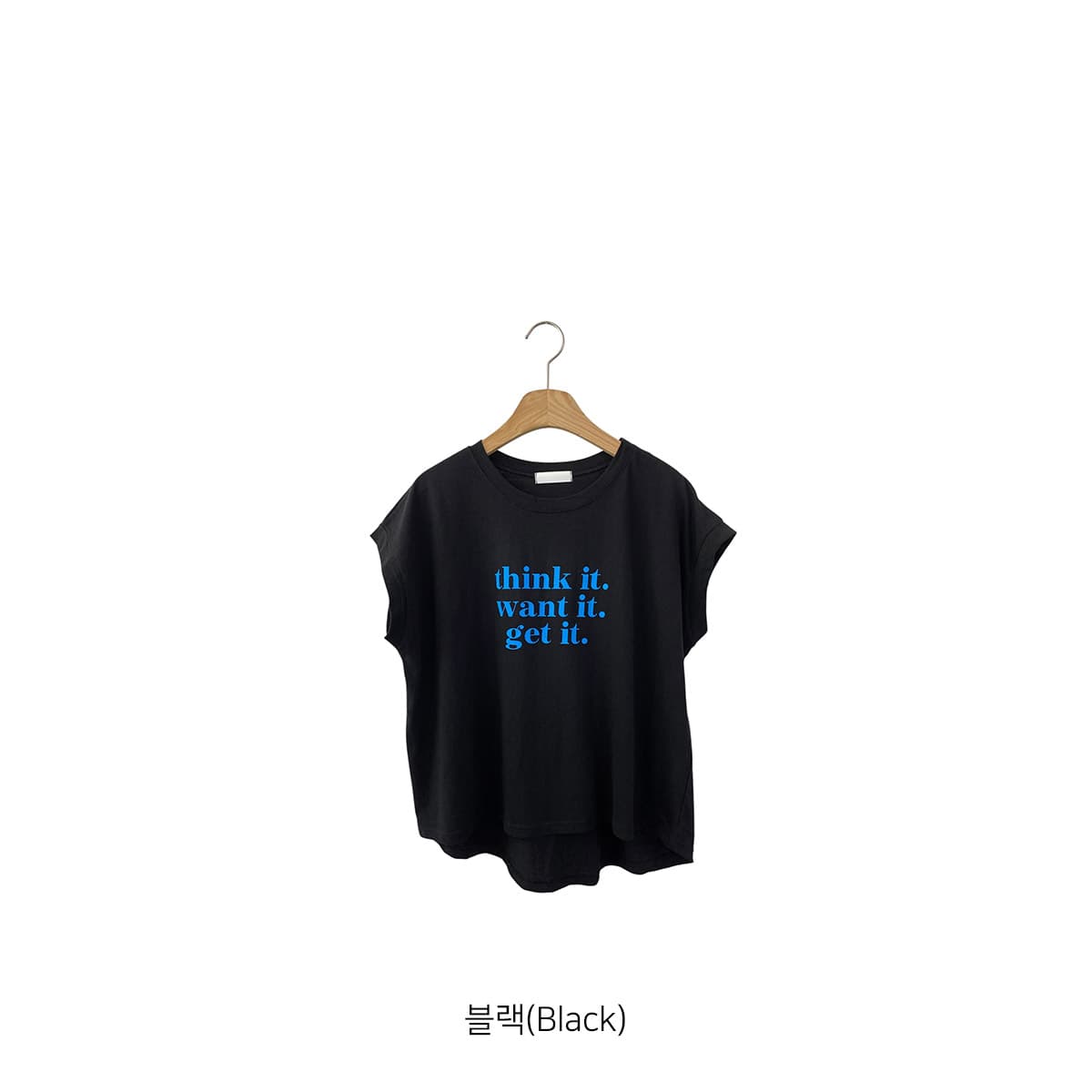 It's Printed T-shirt (New Short Sleeve T-shirt, Printed T-shirt, Summer Asymmetrical T-shirt, Sleeveless Sleeveless Top) - 이미지 13