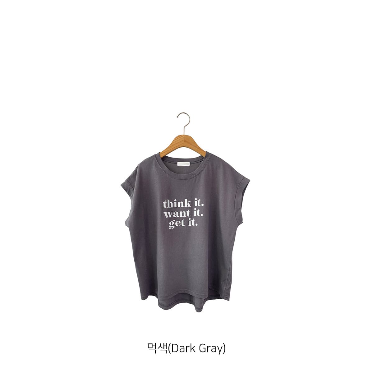 It's Printed T-shirt (New Short Sleeve T-shirt, Printed T-shirt, Summer Asymmetrical T-shirt, Sleeveless Sleeveless Top) - 이미지 12