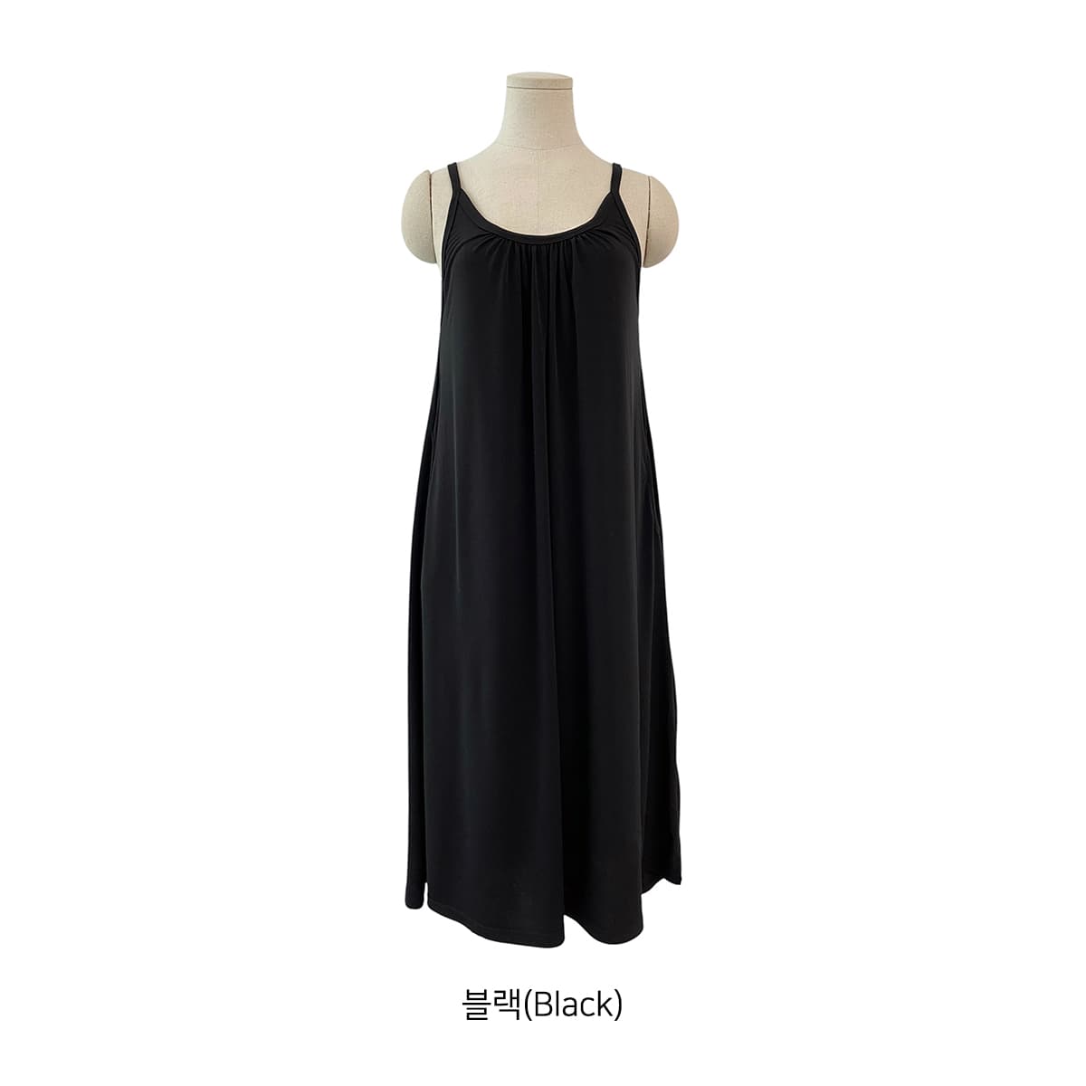 Shirred Strap Pocket Dress (New Summer Flowy Strap Dress Long Dress Cool Dress Sleeveless Dress) - 이미지 14