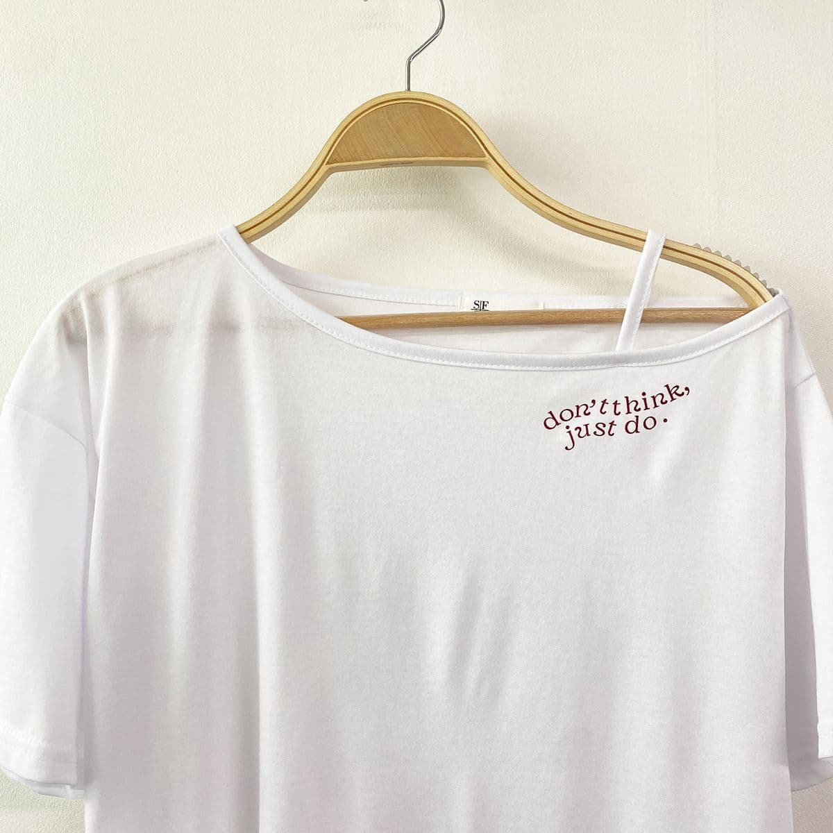 Just One Shoulder (New Short Sleeve T-shirt, Drop Shoulder, Flowy Tee, Daily T-shirt) - 이미지 14