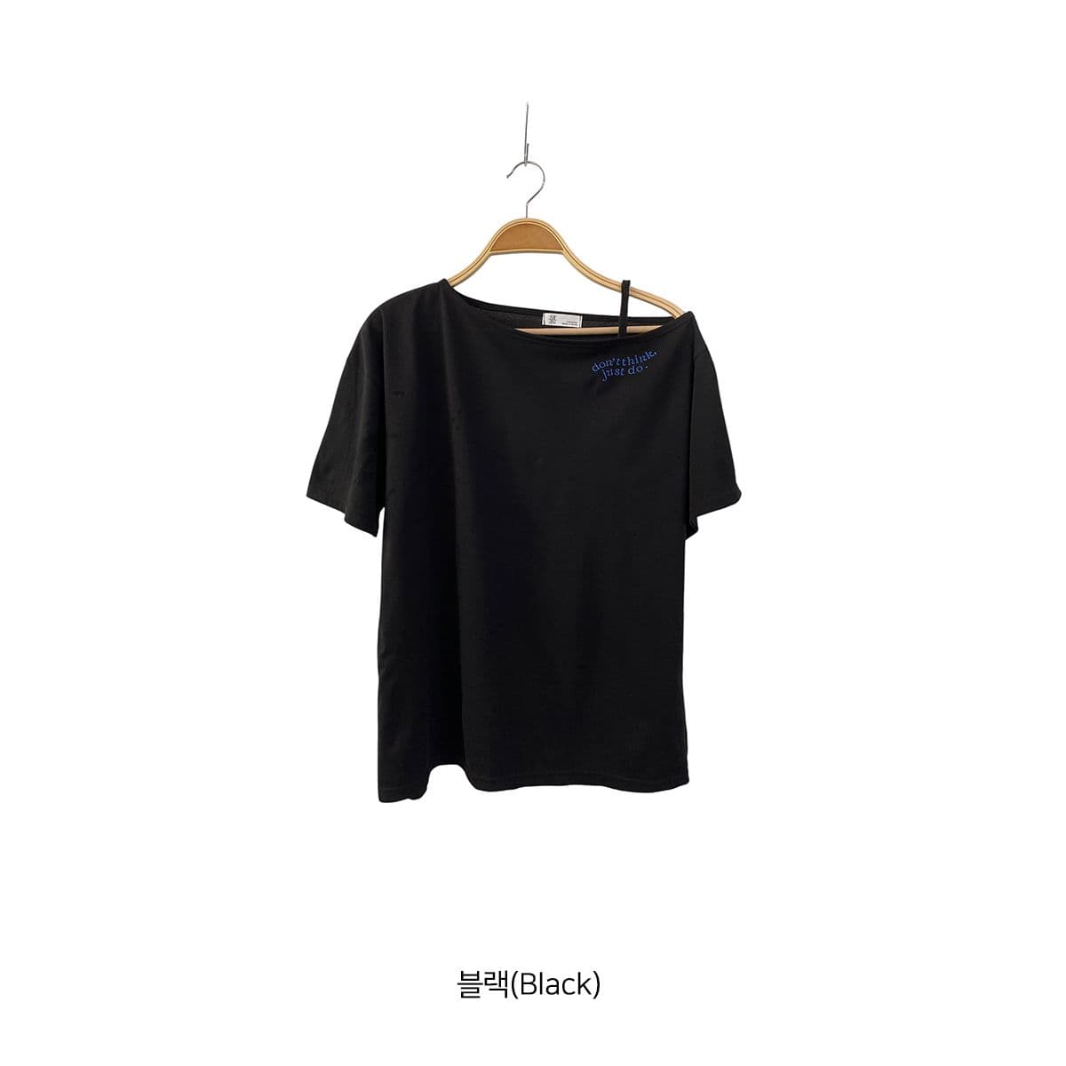 Just One Shoulder (New Short Sleeve T-shirt, Drop Shoulder, Flowy Tee, Daily T-shirt) - 이미지 13