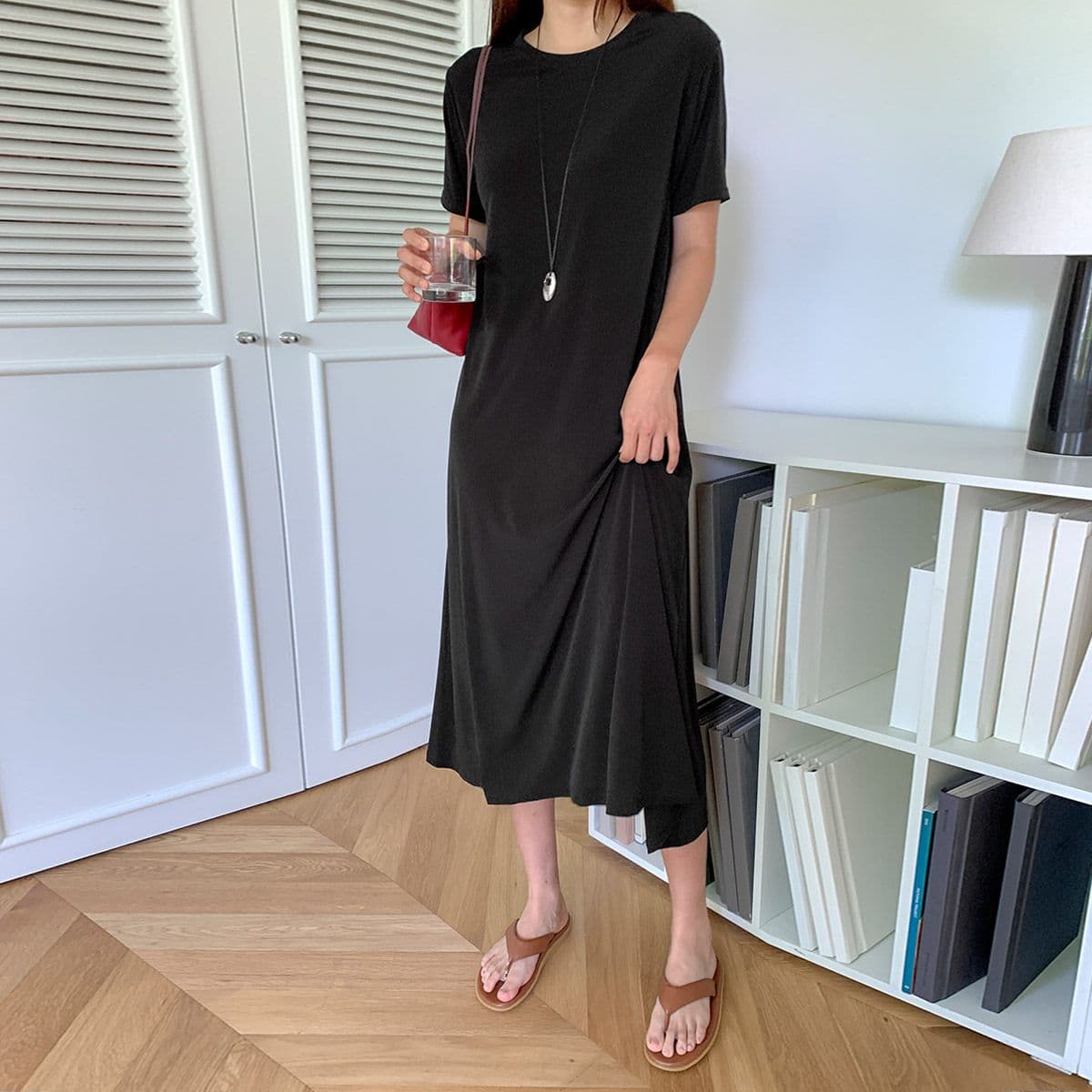 Cooling Dress (New Flowy Cooling Long Dress A-line Dress Spandex) - 이미지 1