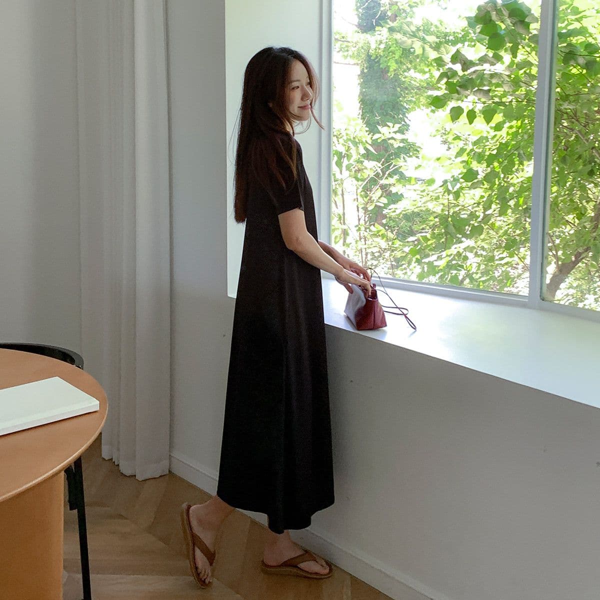 Cooling Dress (New Flowy Cooling Long Dress A-line Dress Spandex) - 이미지 2