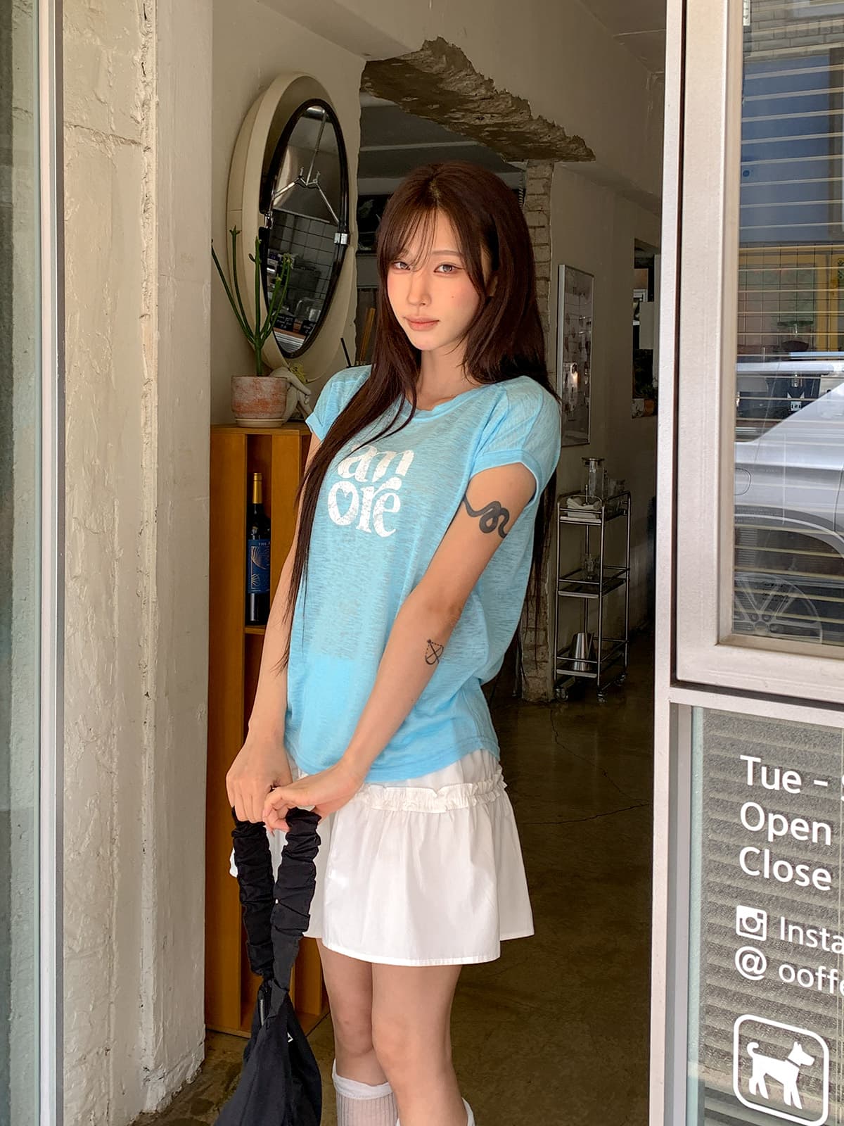 Skin Cap Sleeve ( New Summer Short Sleeve Cap Sleeve See-through Sleeveless Top ) - 이미지 2