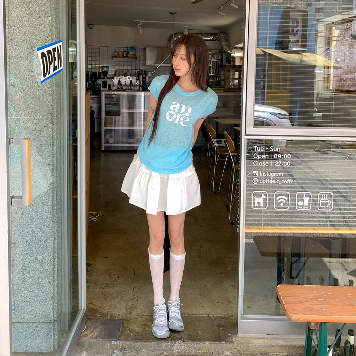 Skin Cap Sleeve ( New Summer Short Sleeve Cap Sleeve See-through Sleeveless Top ) - 이미지 7
