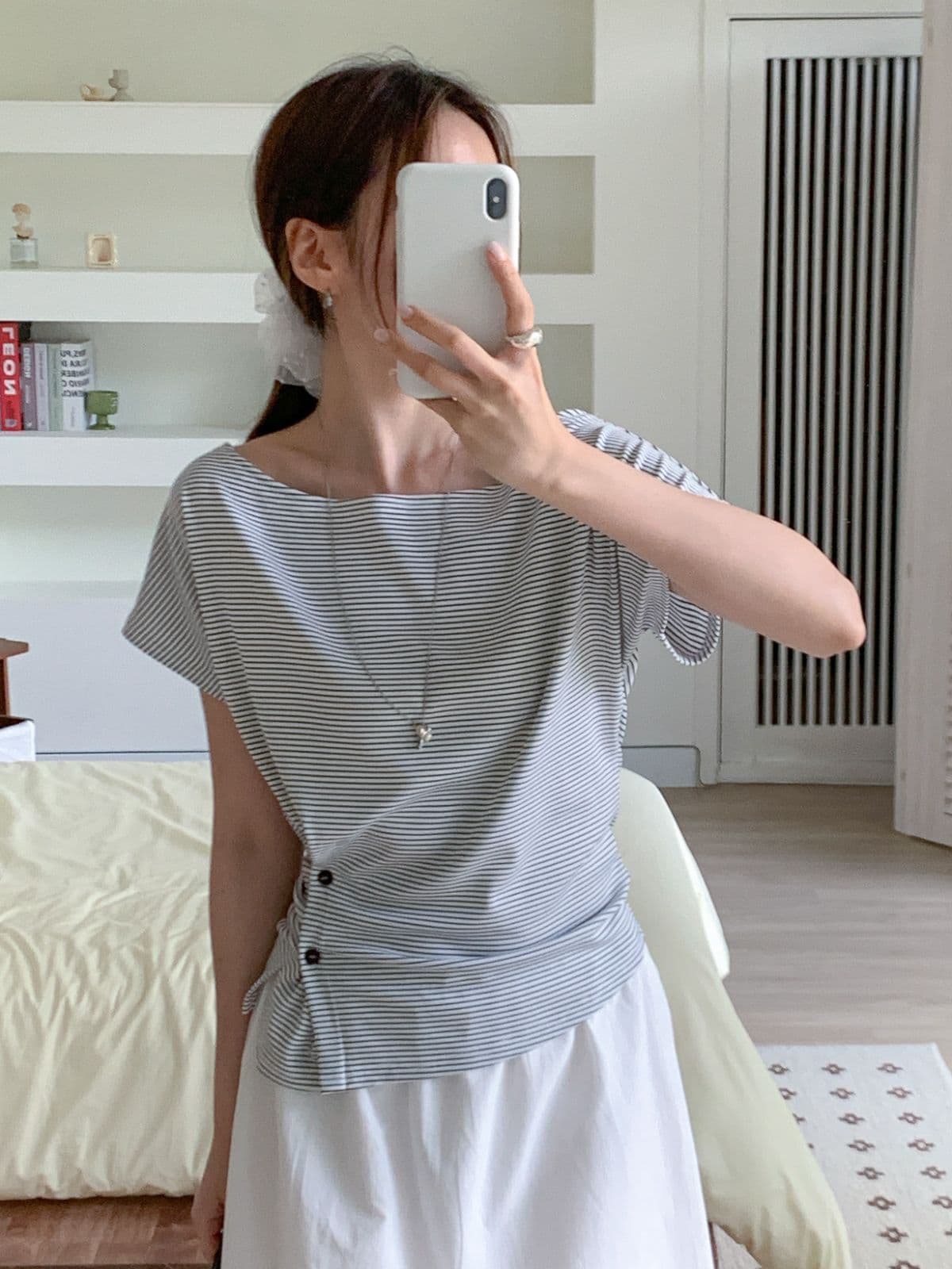 Button slim tee - 이미지 8