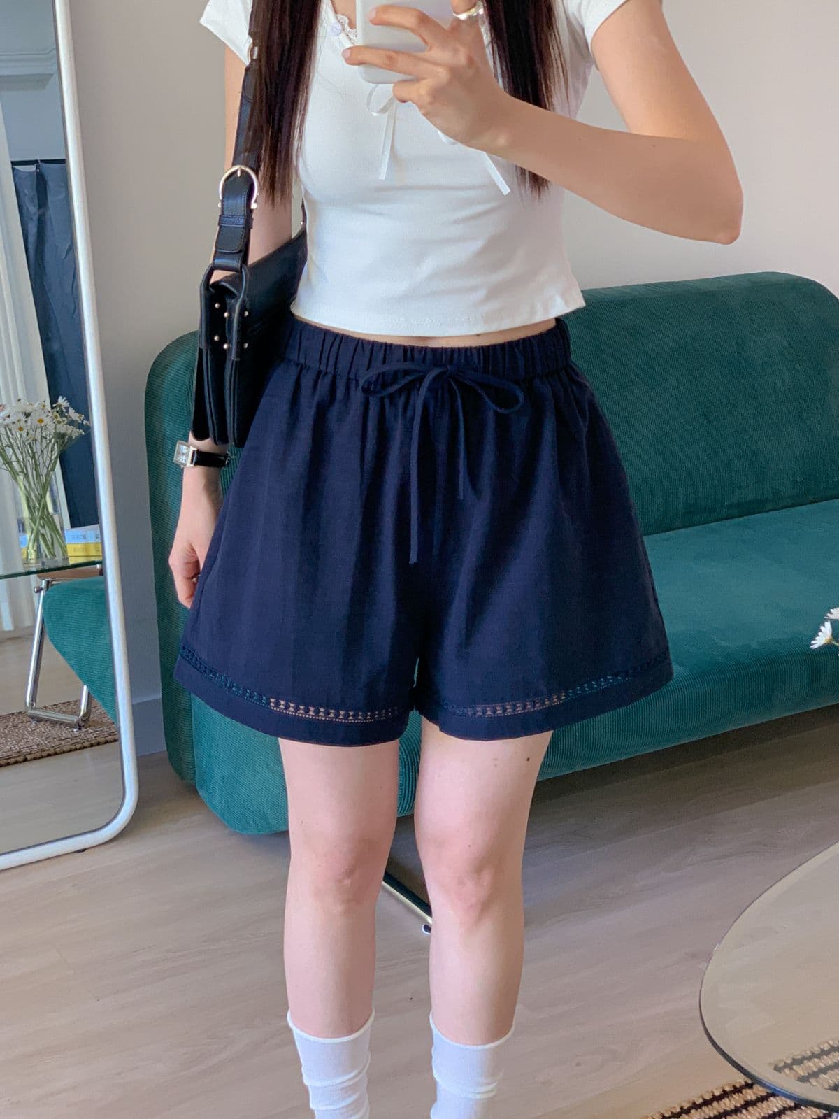 68069 Round Punched Shorts - 이미지 10