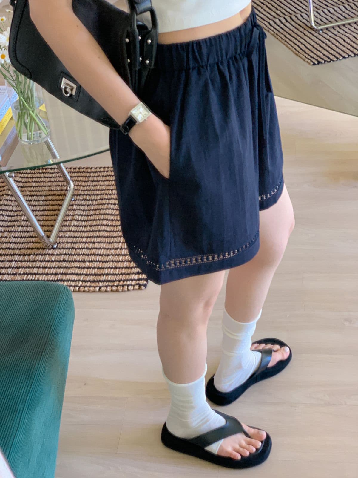 68069 Round Punched Shorts - 이미지 20
