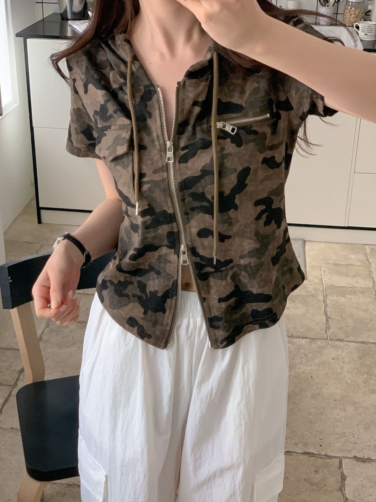 80691 Military Hood Top - 이미지 16