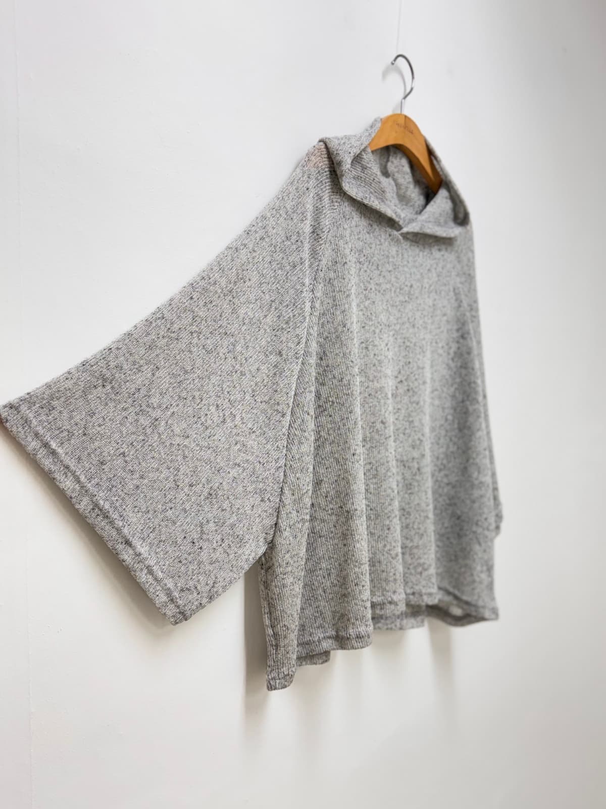 Raglan Hoodie (Knit See-through Hoodie Big Size - 이미지 10