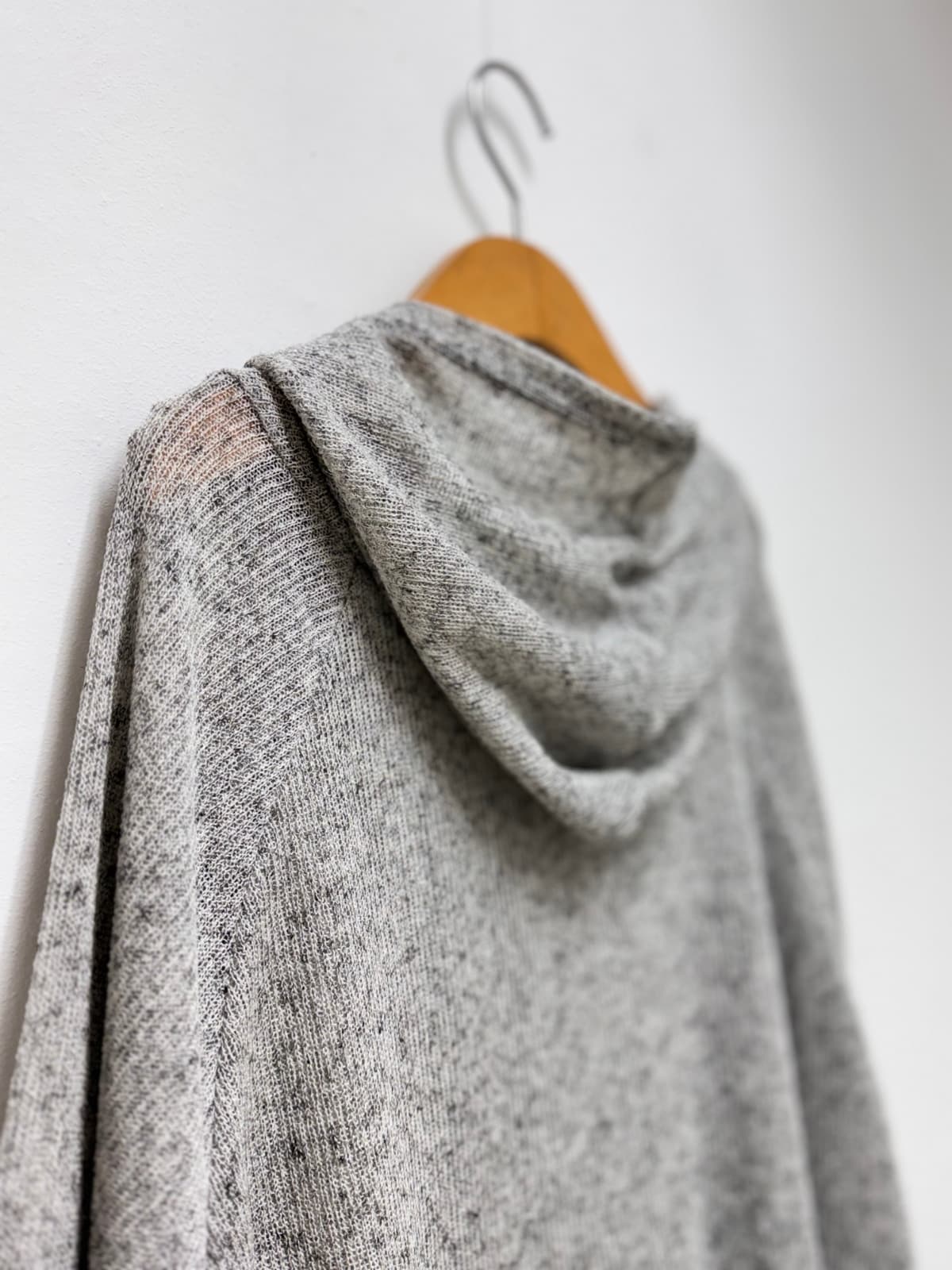 Raglan Hoodie (Knit See-through Hoodie Big Size - 이미지 11