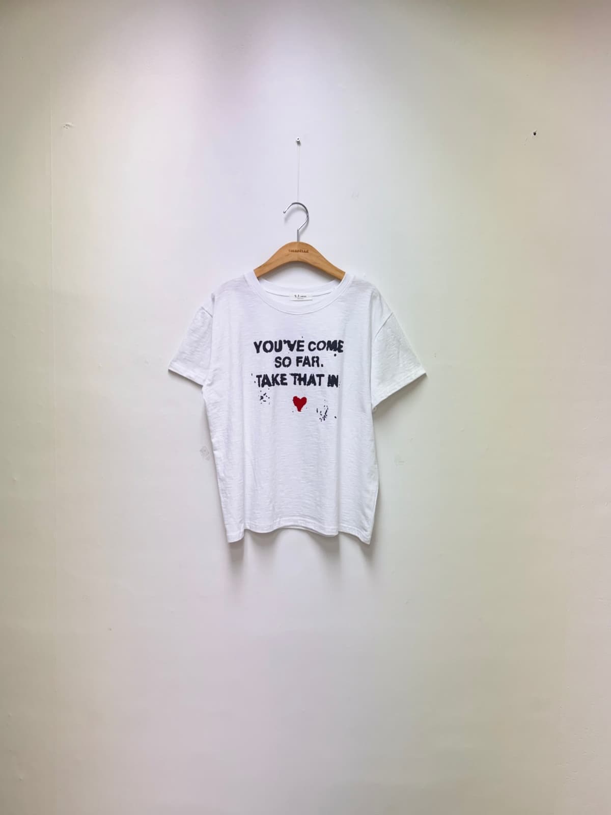 Heart Slab T-shirt (Cotton printed round neck water resistant) - 이미지 5