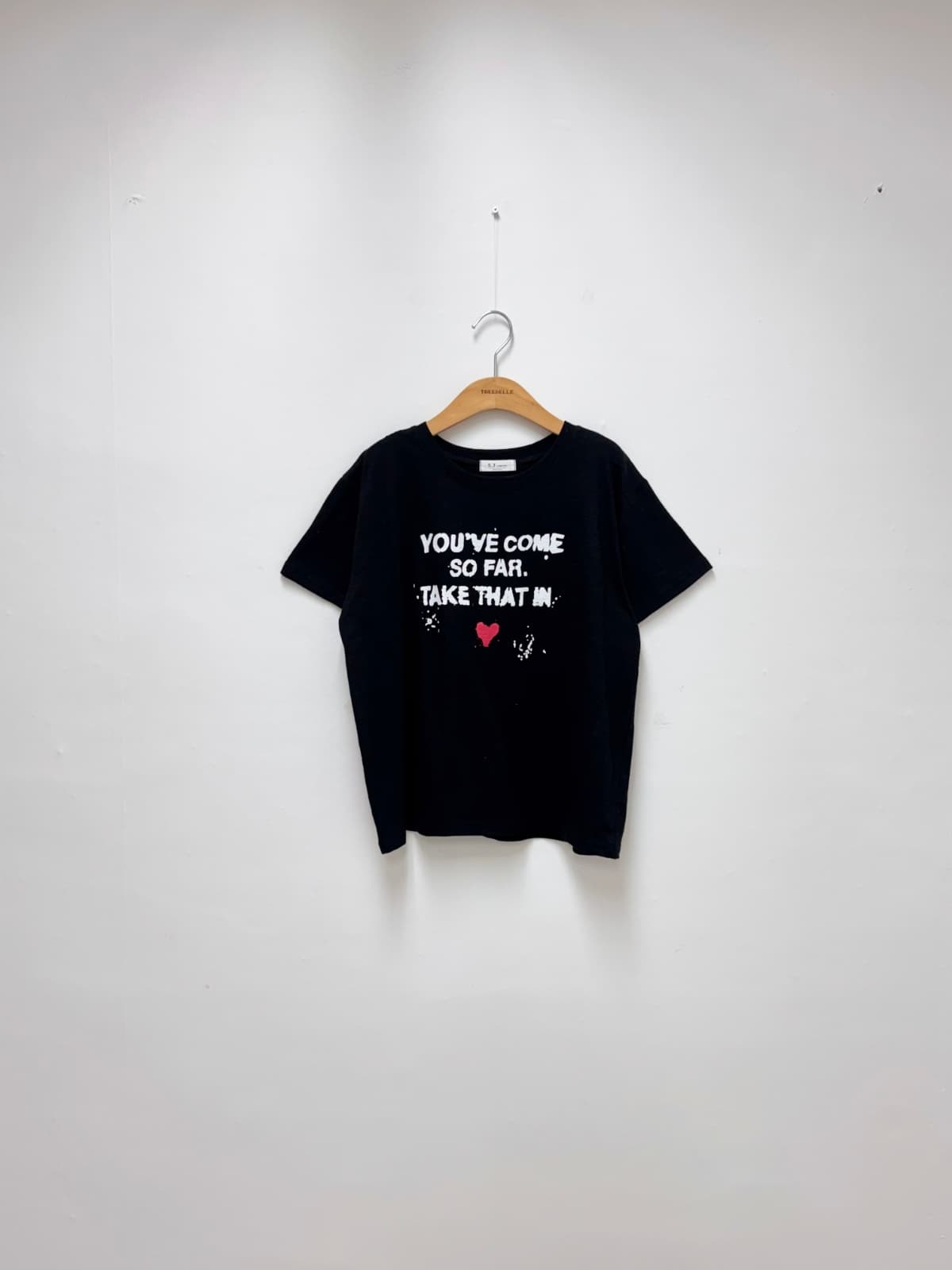 Heart Slab T-shirt (Cotton printed round neck water resistant) - 이미지 8