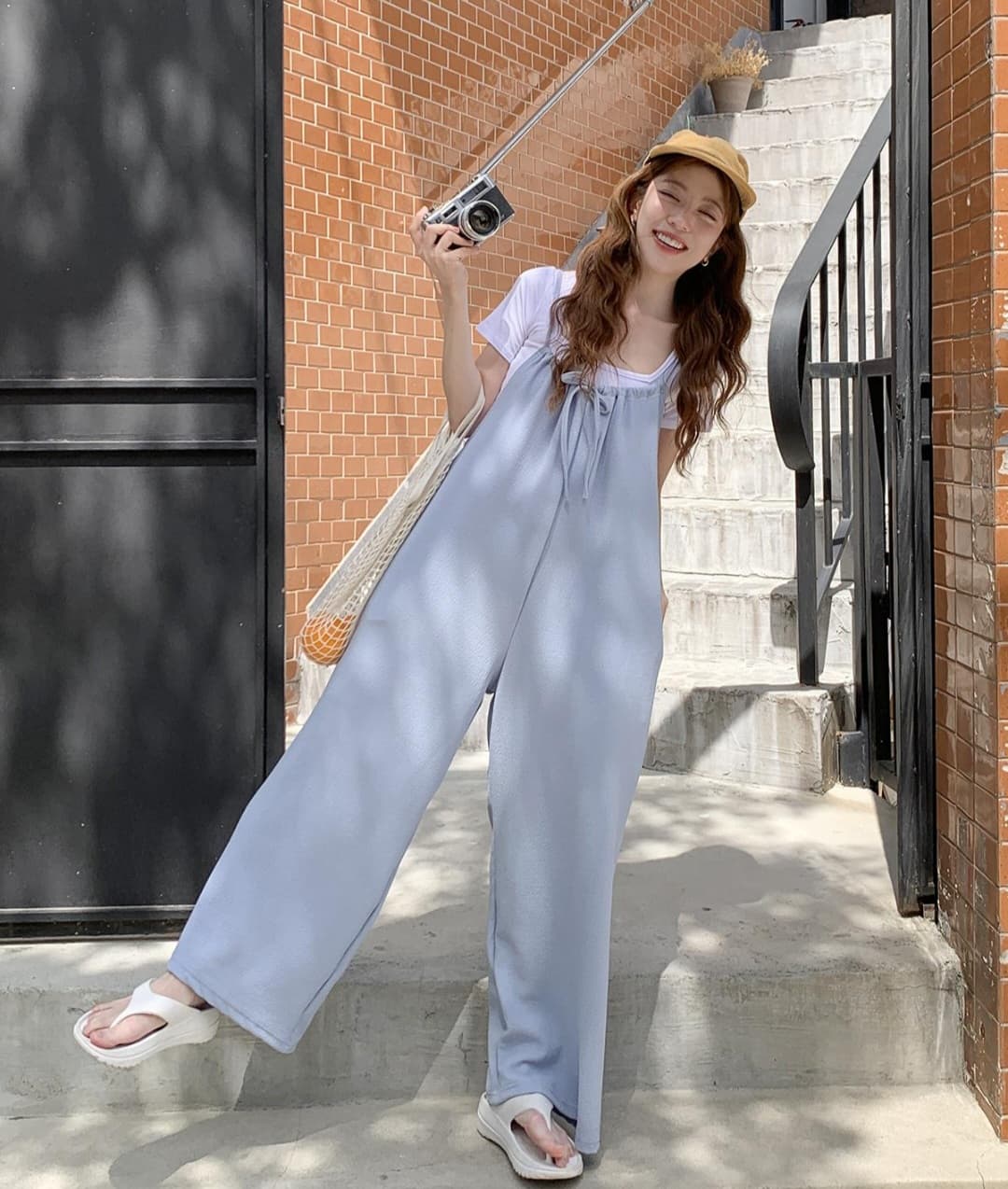 Shirred Jumpsuit (Unique Water-Resistant Banding Jumpsuit - 이미지 1