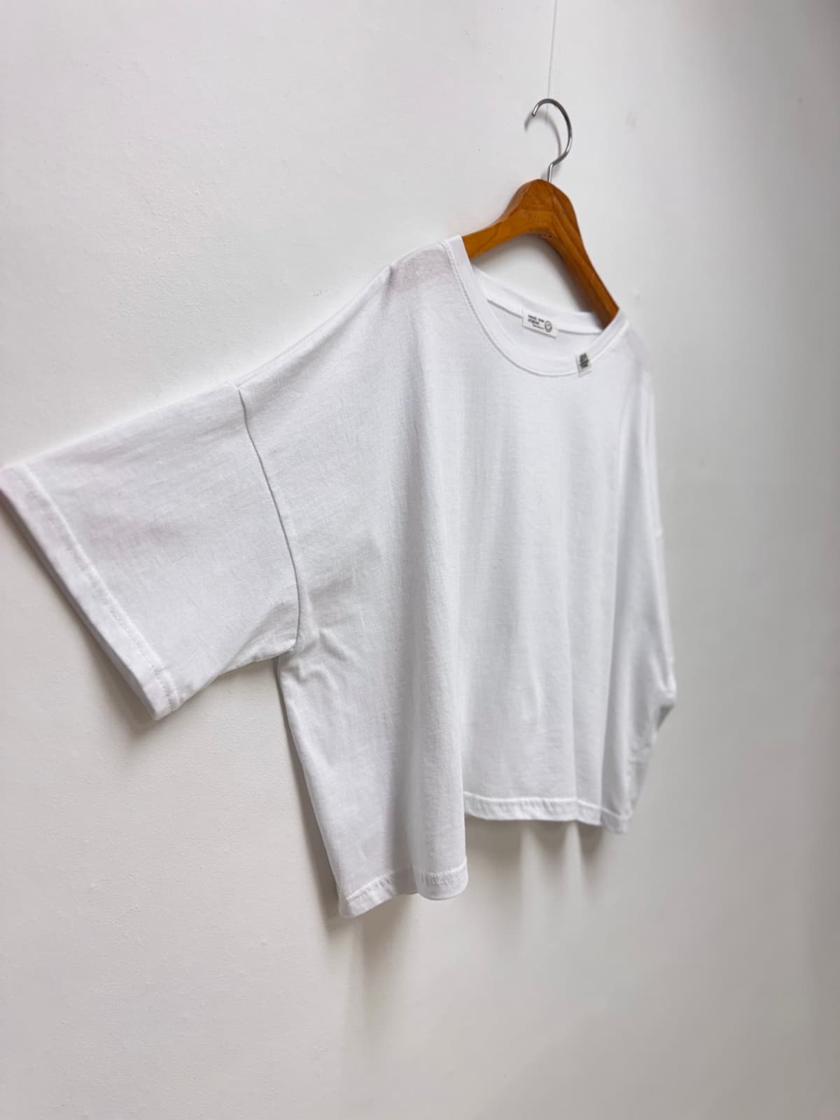 Label Crop T-shirt (Basic Cotton Short Sleeve) - 이미지 12