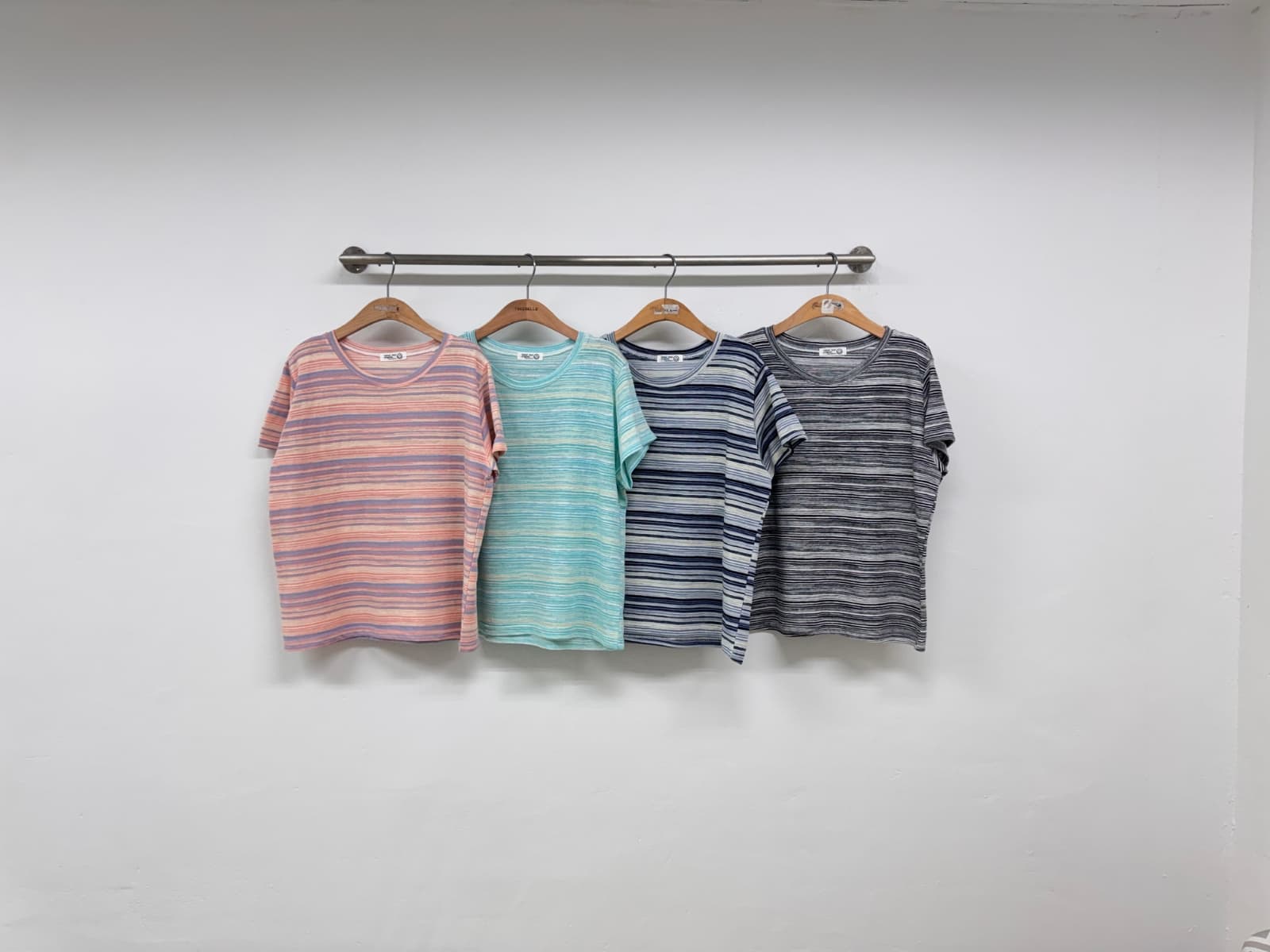 Music Striped T-shirt (Big Size Striped Short Sleeve) - 이미지 6