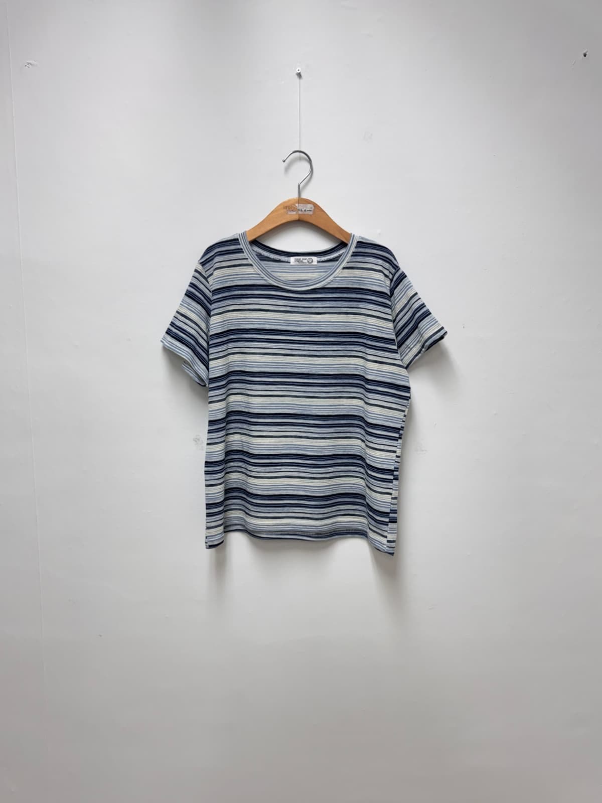 Music Striped T-shirt (Big Size Striped Short Sleeve) - 이미지 9