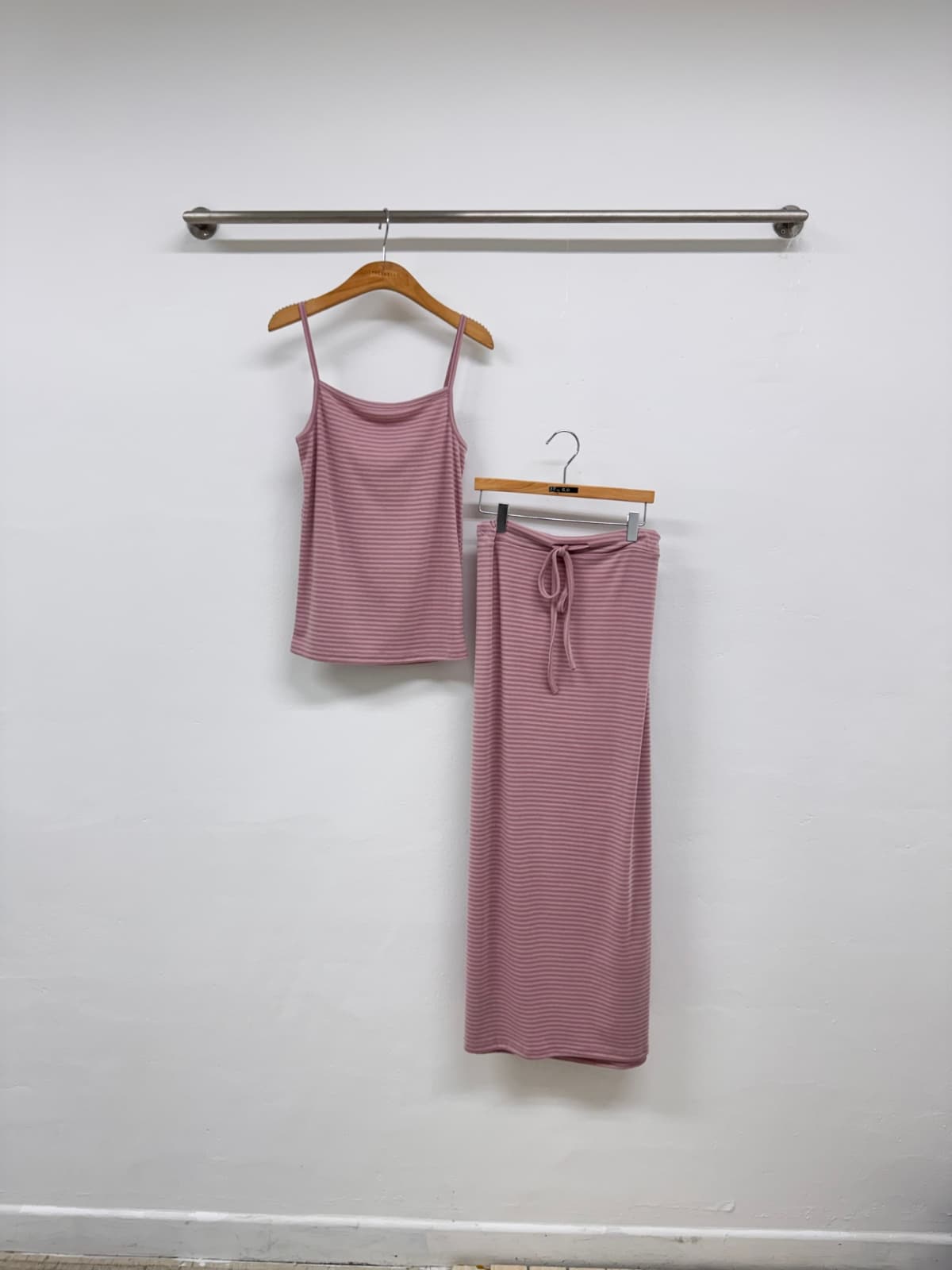Cheese Striped Set (Stretch Sleeveless Skirt Set Stripe - 이미지 6