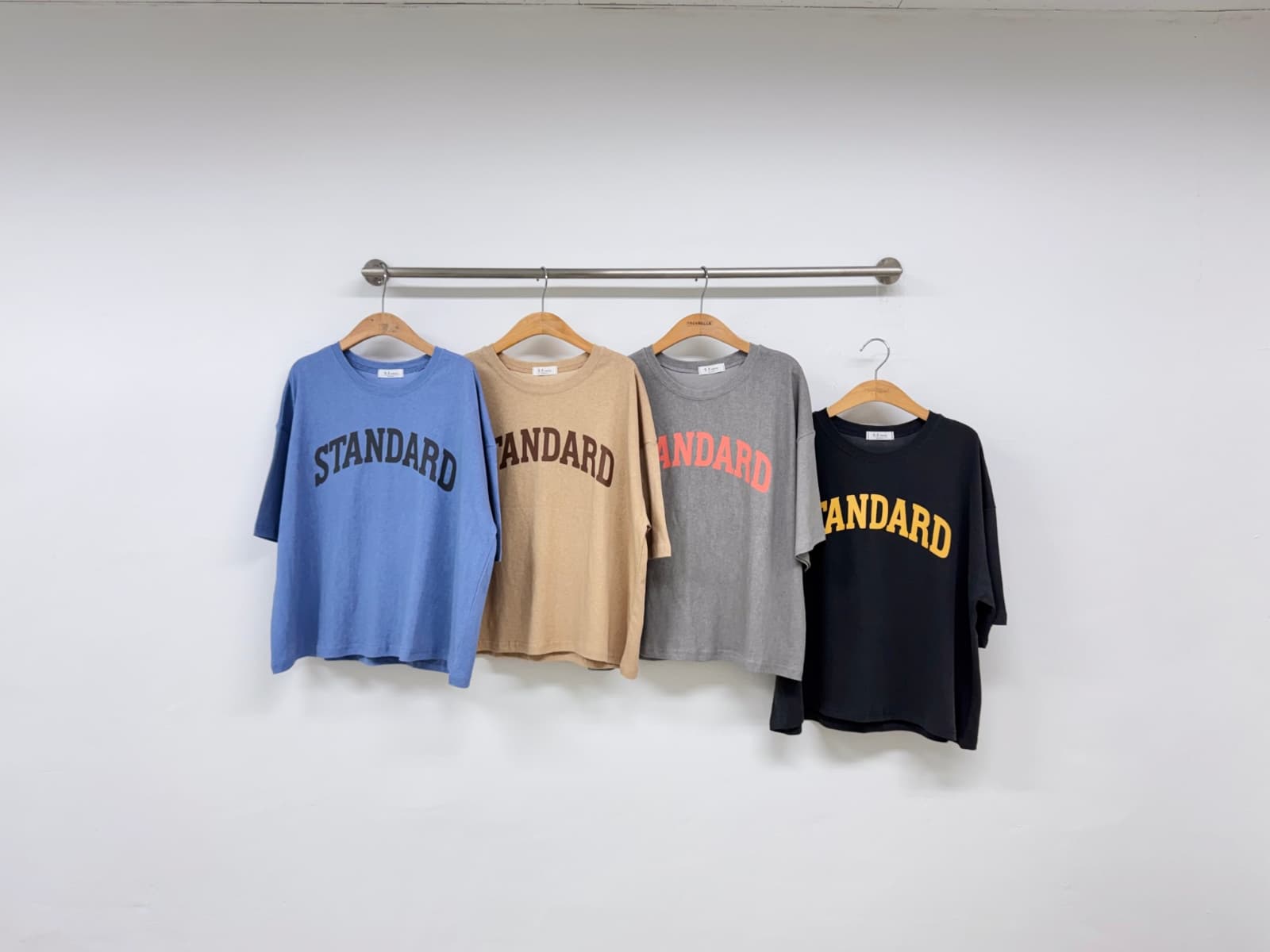 Standard Semi-Crop T-shirt (Round Neck Short Sleeve Printed Cotton Casual) - 이미지 7