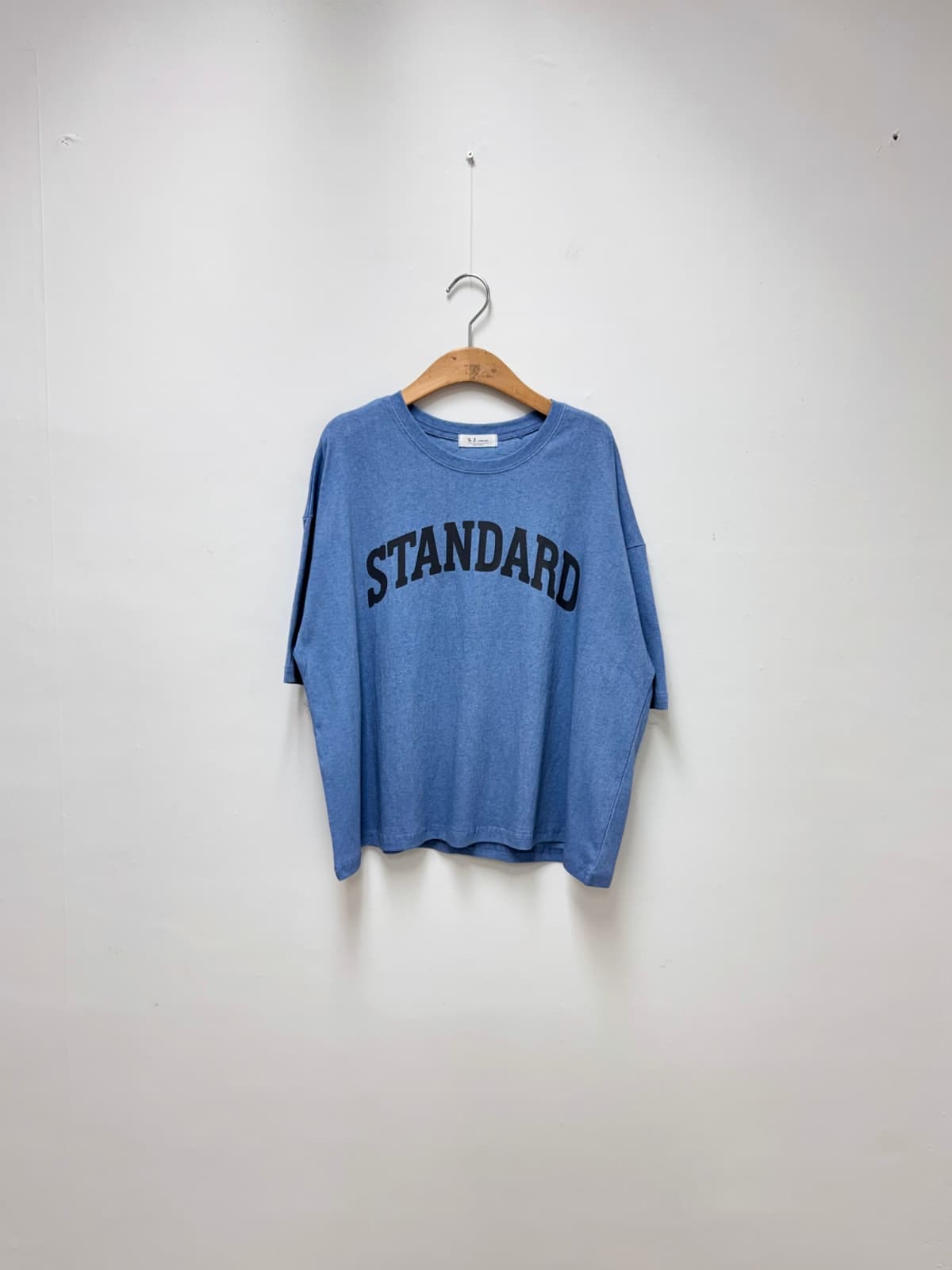 Standard Semi-Crop T-shirt (Round Neck Short Sleeve Printed Cotton Casual) - 이미지 10