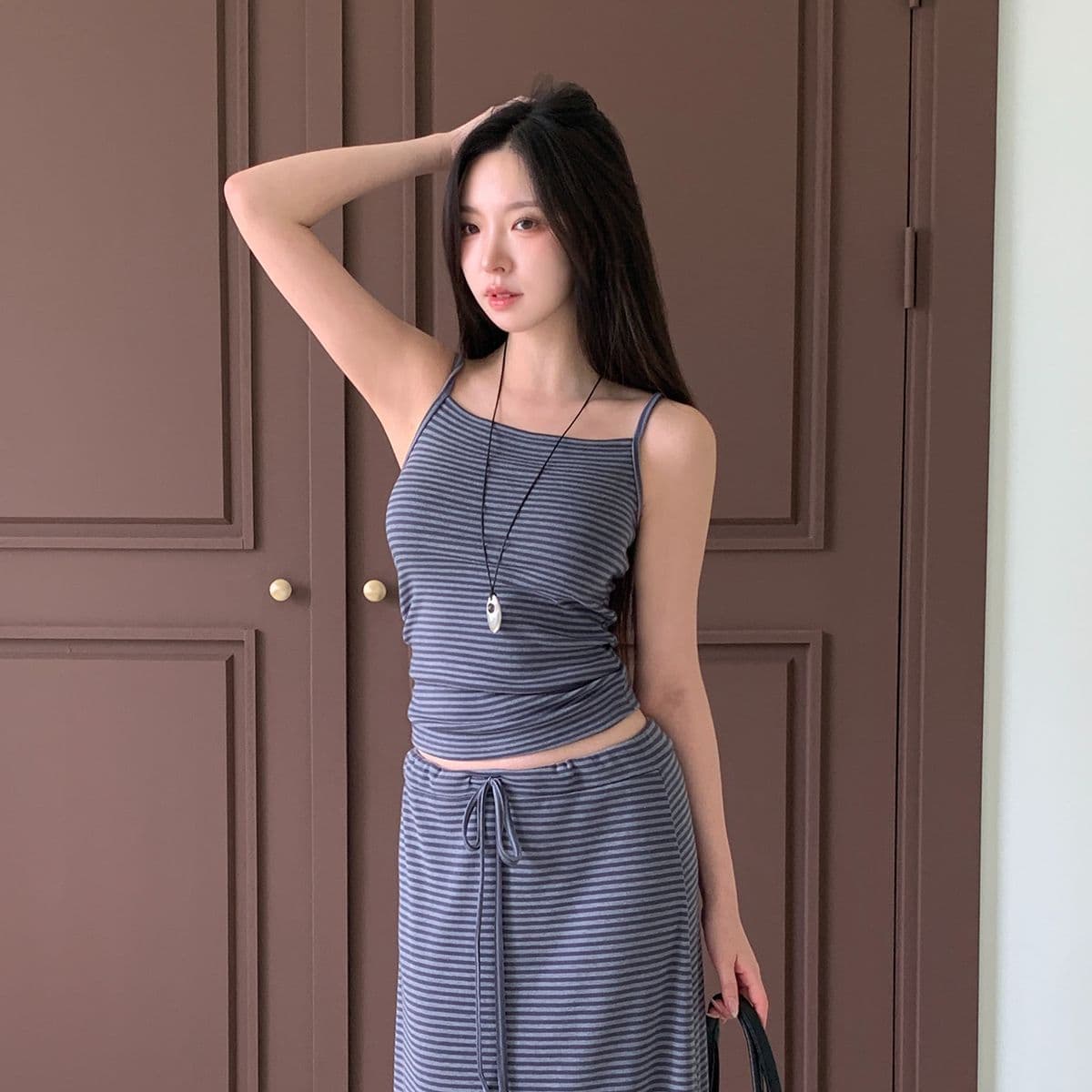 Cheese Striped Sleeveless (Spandex Sleeveless set available) - 이미지 4